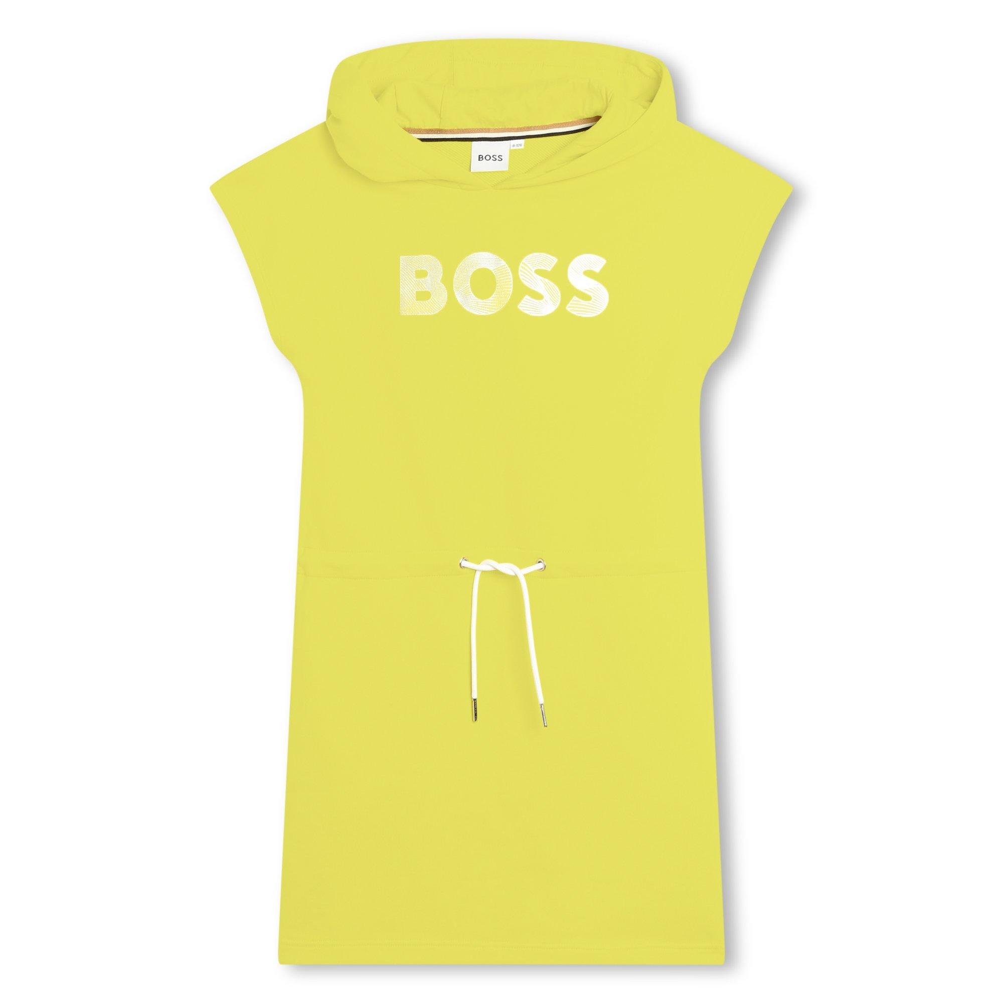 Lime 609 - Boss - Kids' Over the Head Relaxed Fit Hoodie Dress - 1