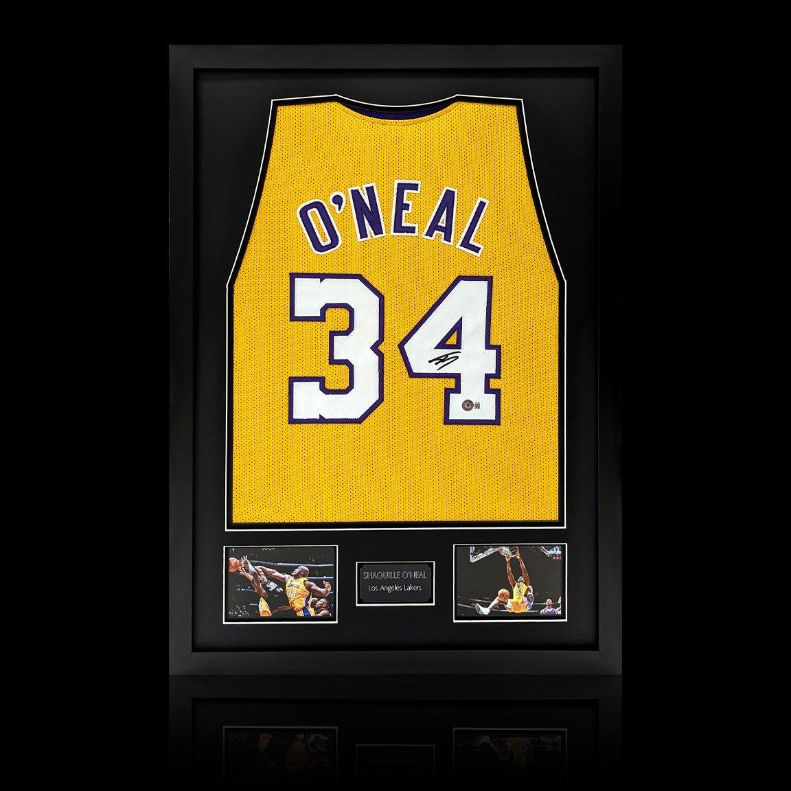 Yellow - The Fan Cave - Shaquille ONeal Signed Los Angeles Lakers Jersey