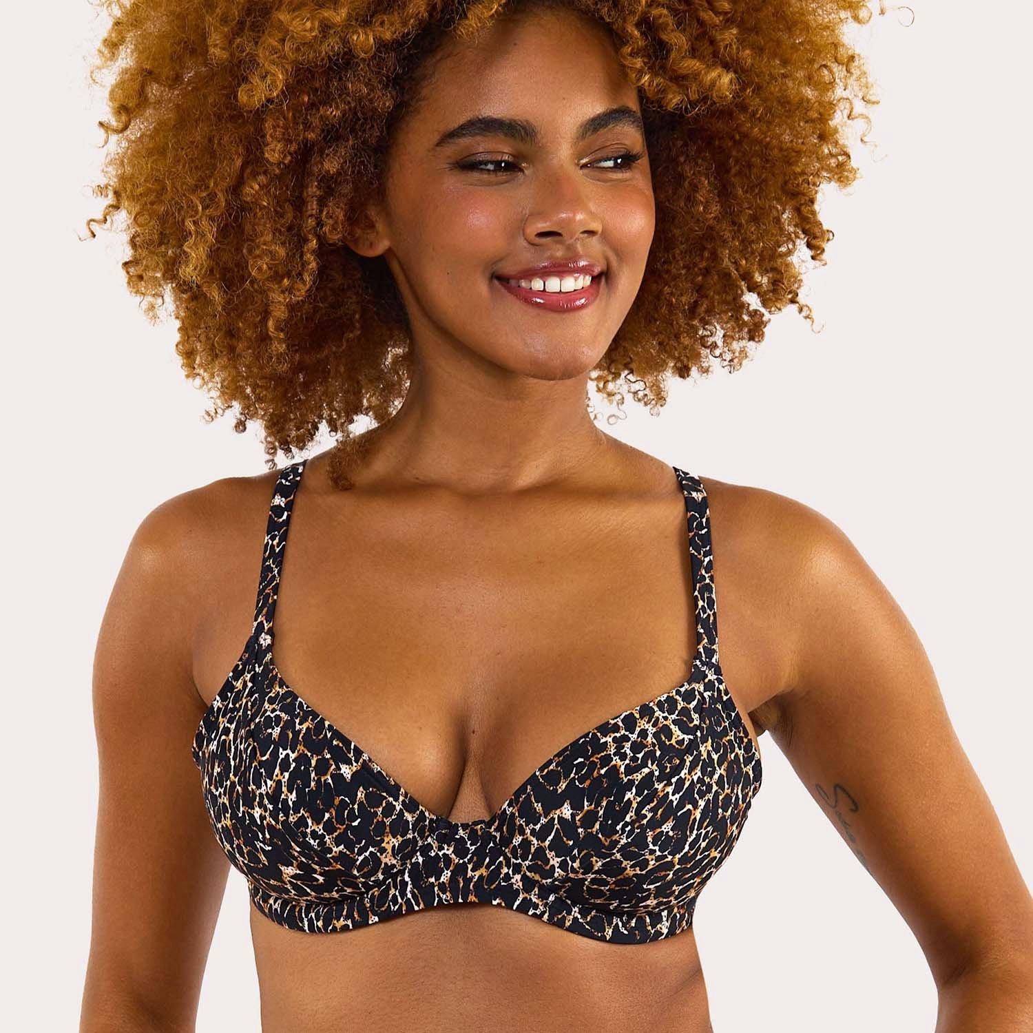 Leopard Print - Wolf and Whistle - Juliet Leopard Print Mix & Match Fuller Bust Plung - 1