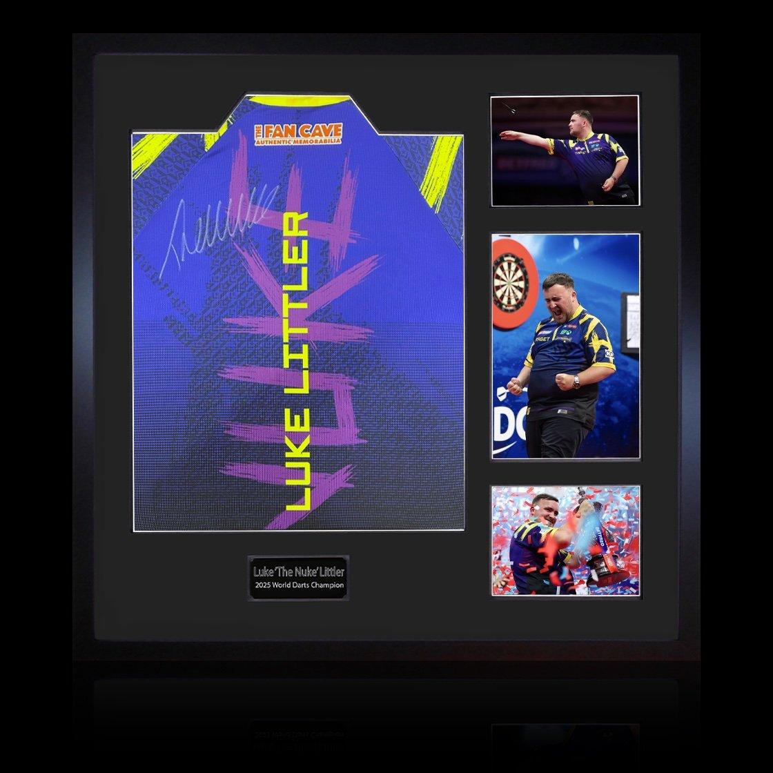 Yellow & Purple - The Fan Cave - Luke Littler Signed 25/26 Shirt Elite Frame - 1