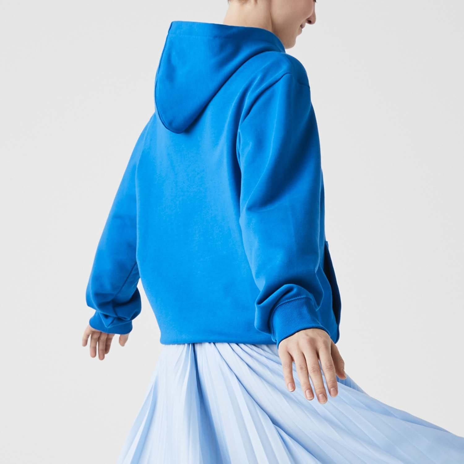 Blue - Lacoste - Loose Fit Organic Cotton Hoodie - 3