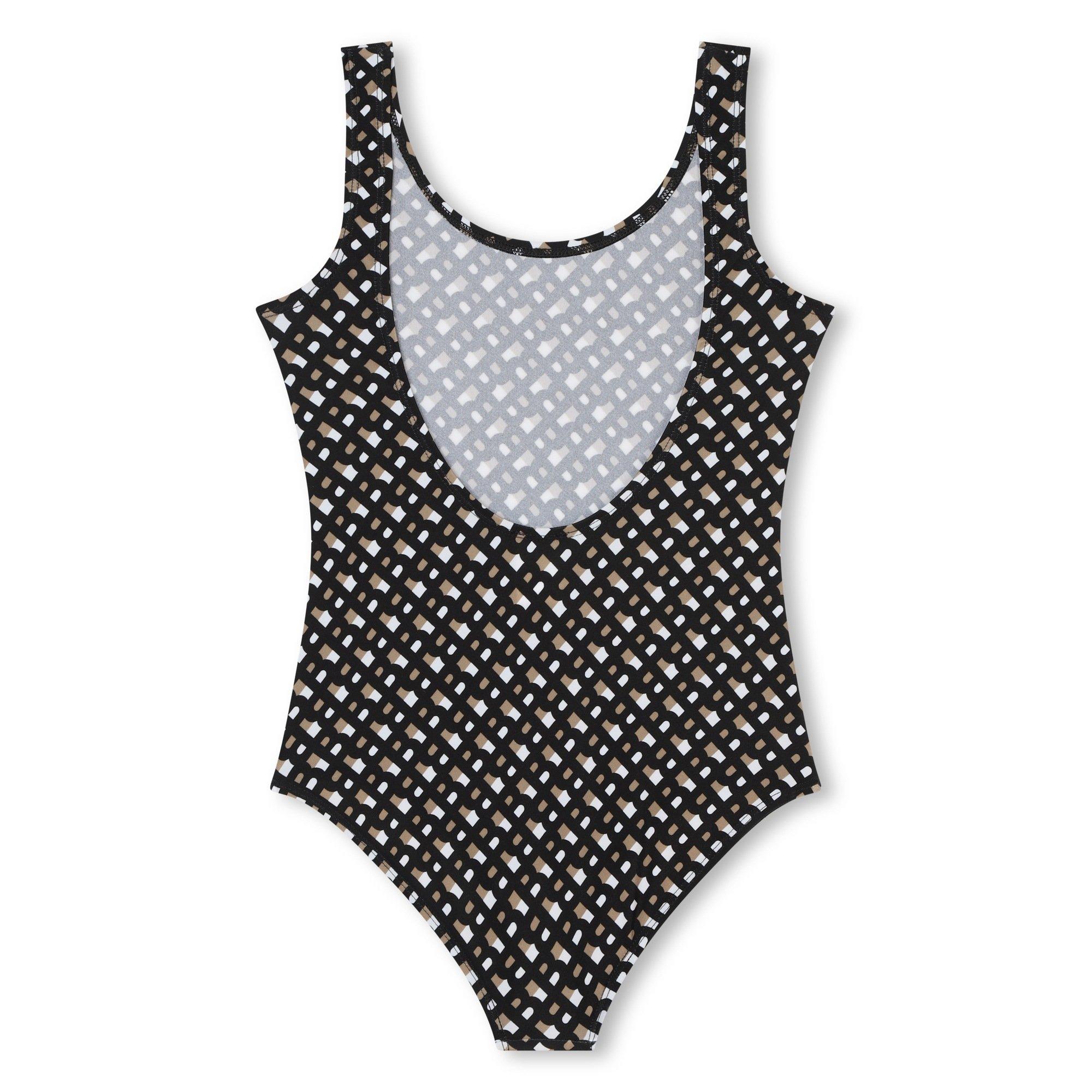 Blk/Brn M13 - Boss - Kids Logo Swimsuit, Logo Design - 2