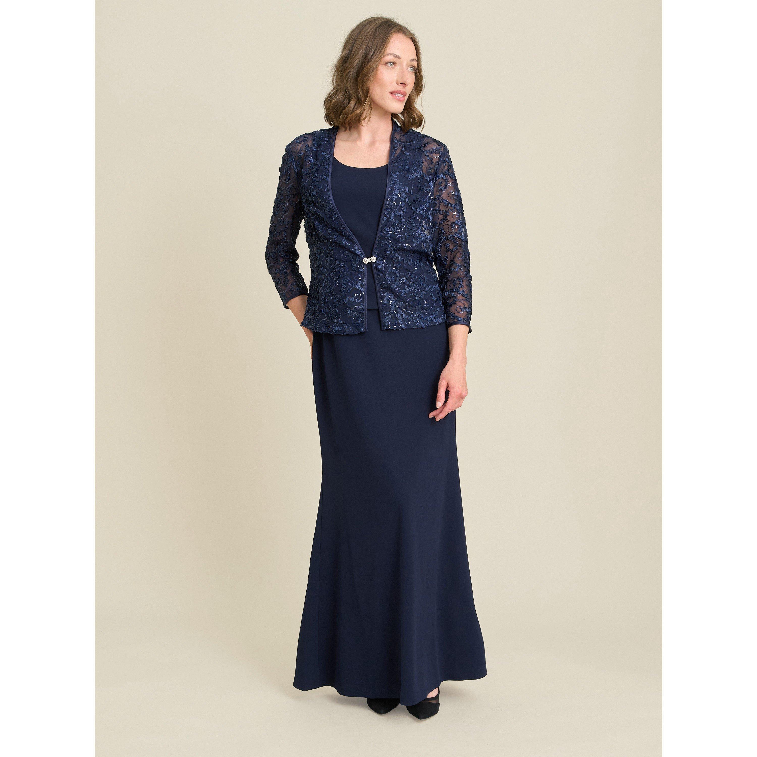 Navy - Gina Bacconi - Rayla Maxi Dress And Jacket - 1