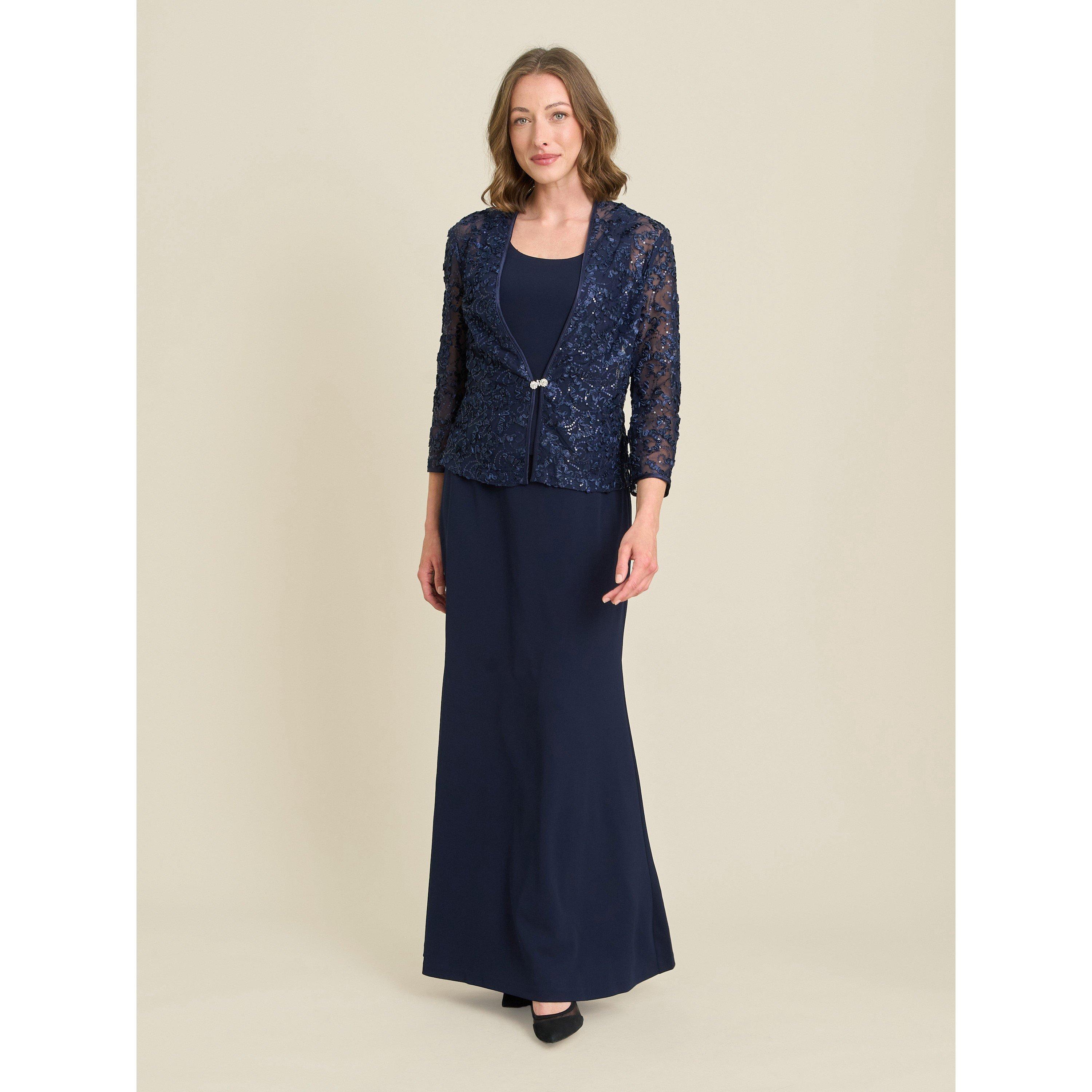 Navy - Gina Bacconi - Rayla Maxi Dress And Jacket - 3