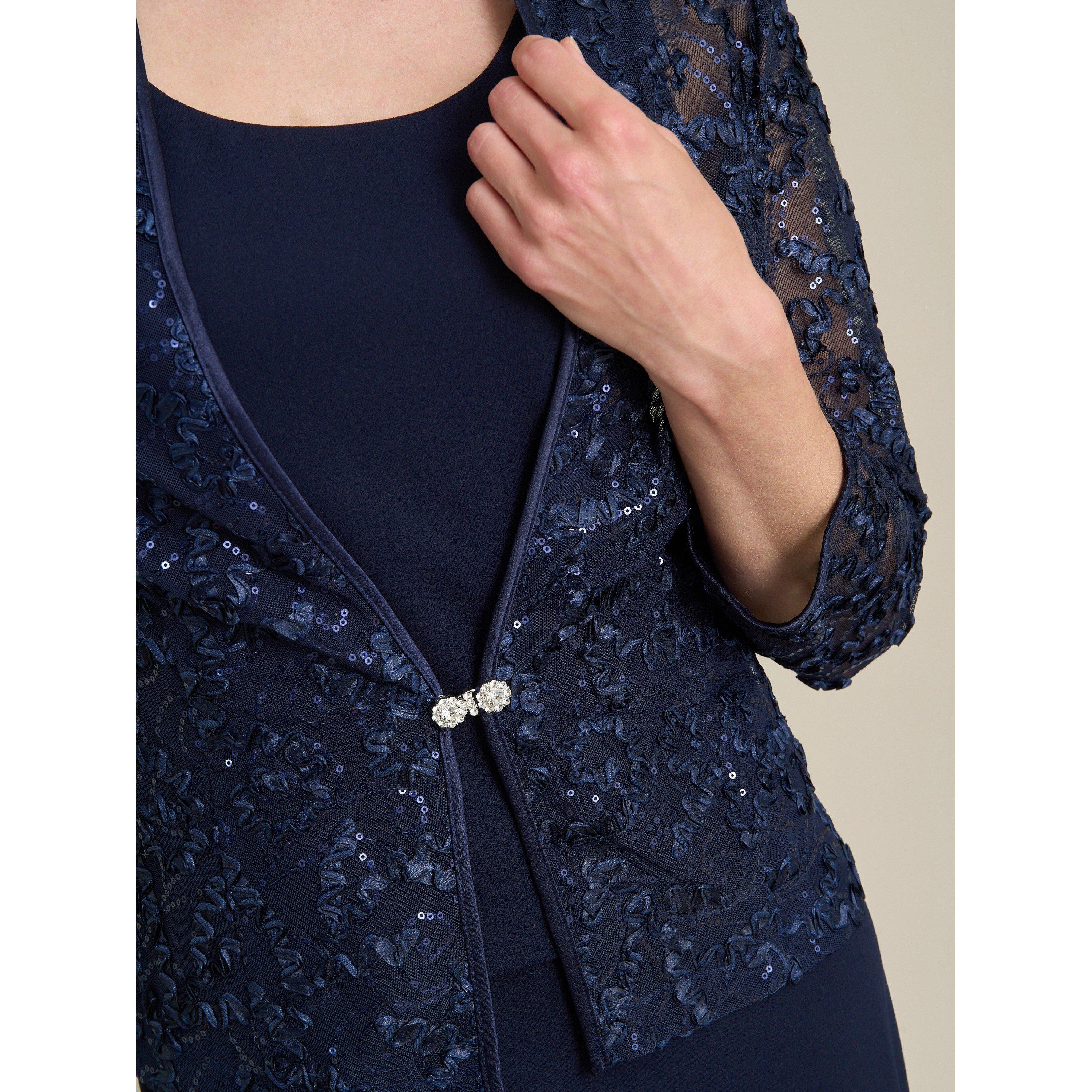 Navy - Gina Bacconi - Rayla Maxi Dress And Jacket - 5