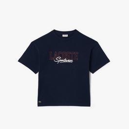 Lacoste Relaxed Fit Lacoste Print Cotton T Shirt