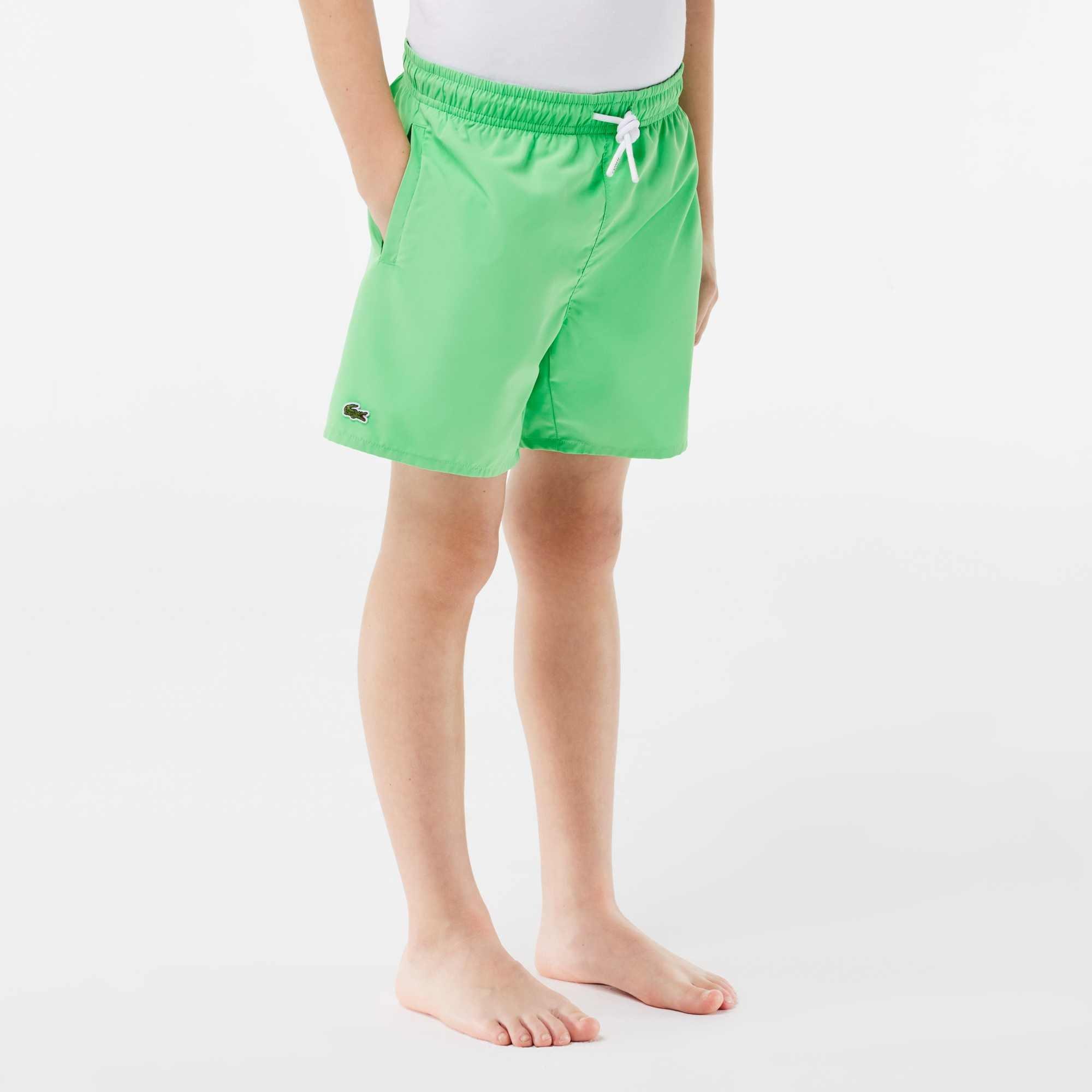 Grøn ING - Lacoste - Solid Swim Shorts Juniors - 4