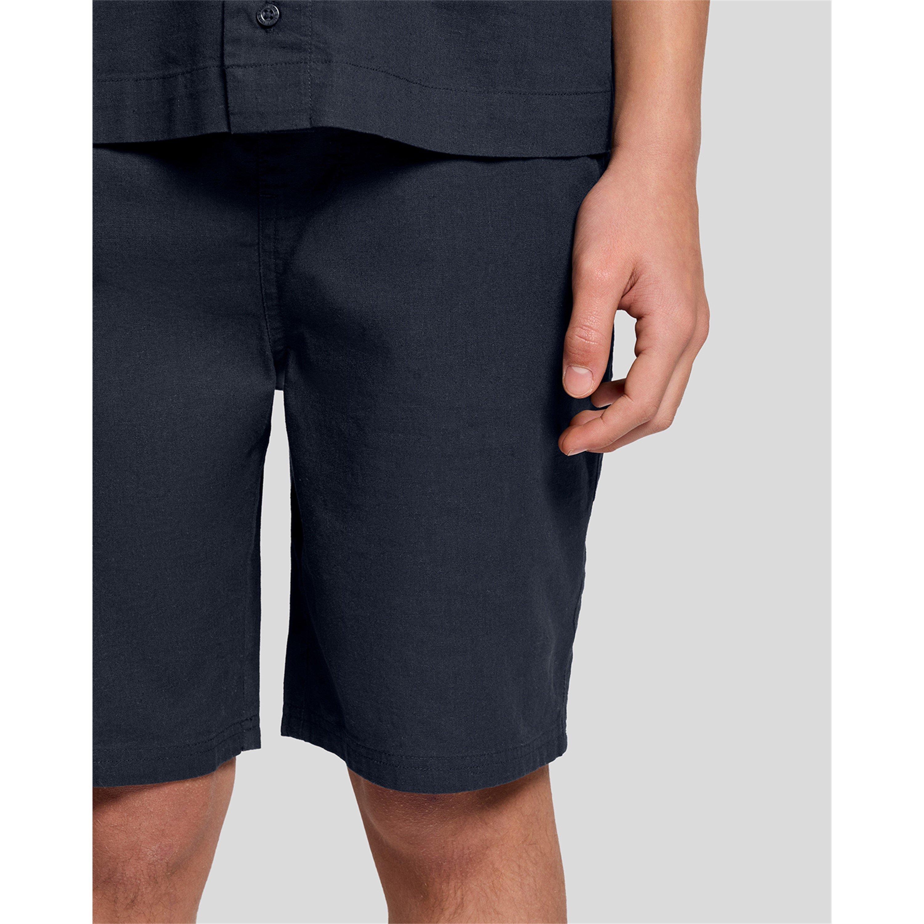 Tamna mornarska Z271 - Lyle and Scott - Lyle Linen Short Jn62 - 4