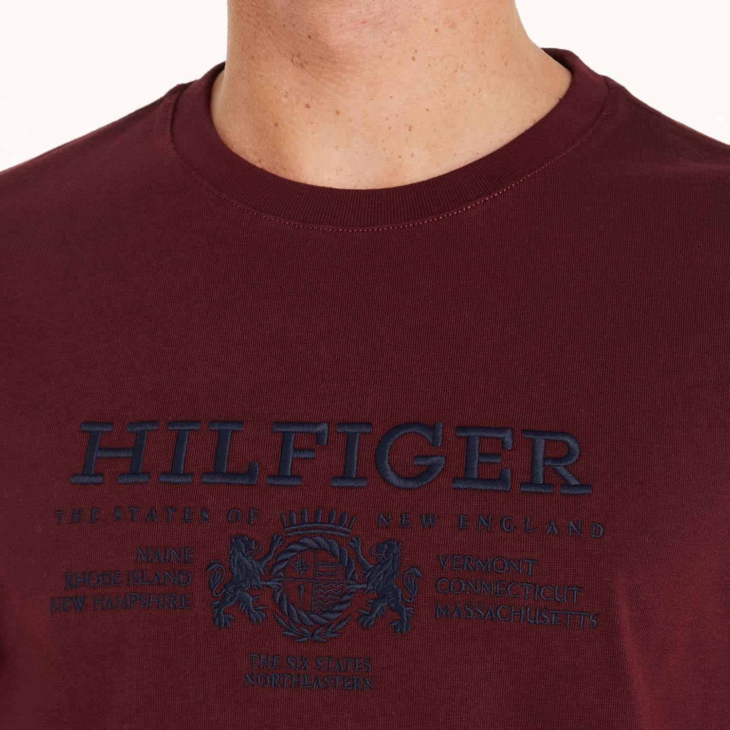 Purple - Tommy Hilfiger - Crest Logo Embroidery T-Shirt - 4