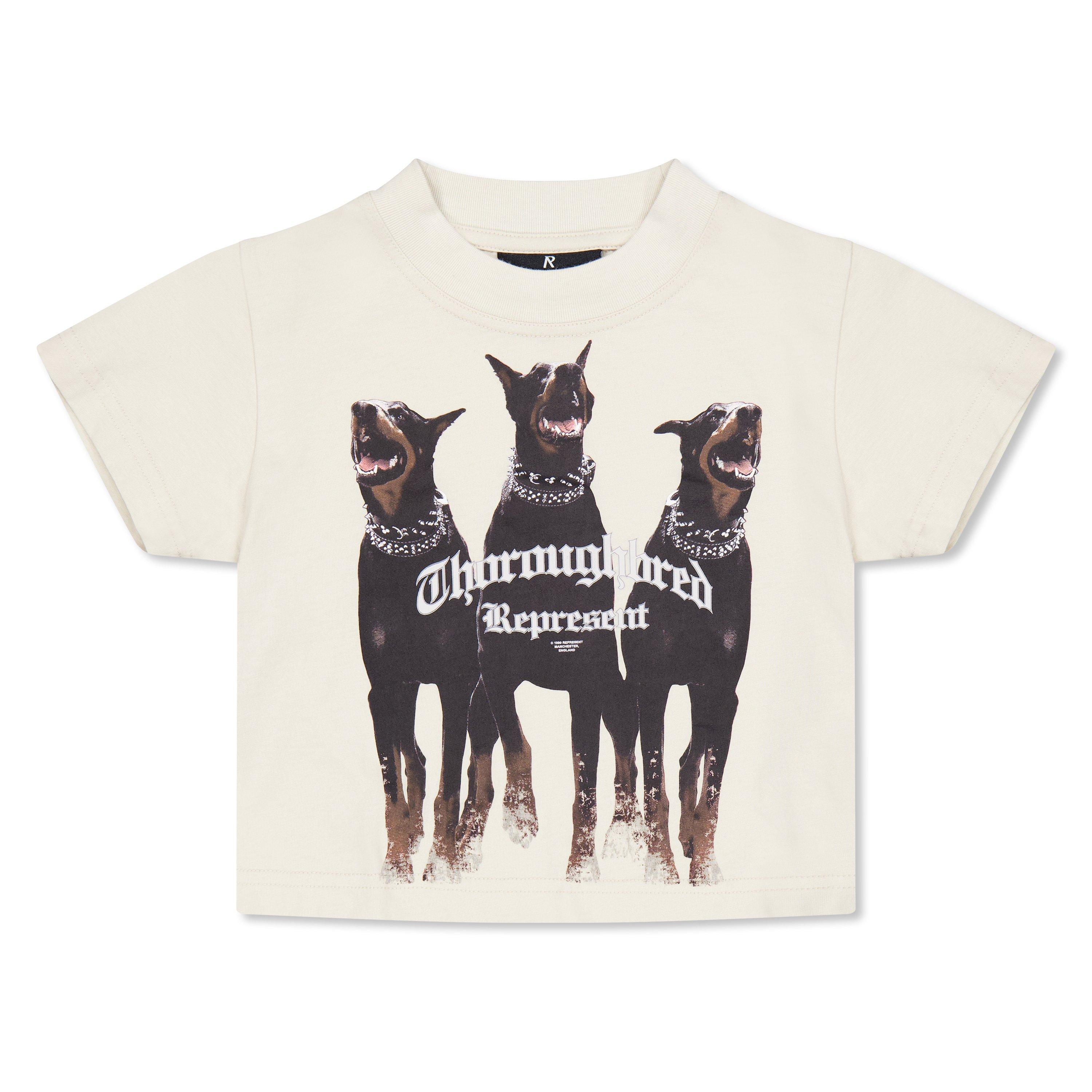 Represent  Thoroughbred T-Shirt, Distinctive Graphic - White - Size 2-3Y