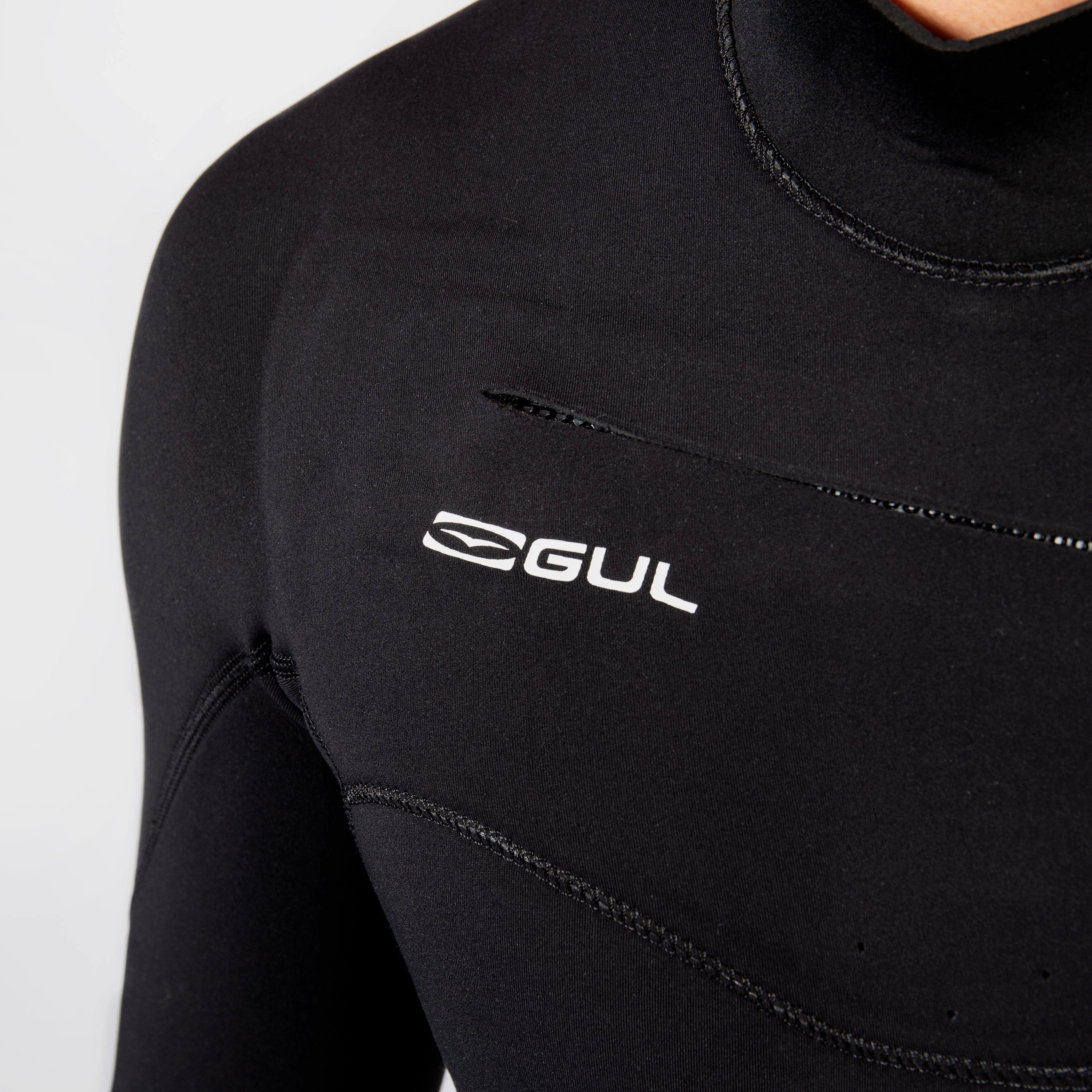 Black - Gul - MENS ECHO 3/2MM NATUR CHEST ZIP SPRING WETSUIT - 4