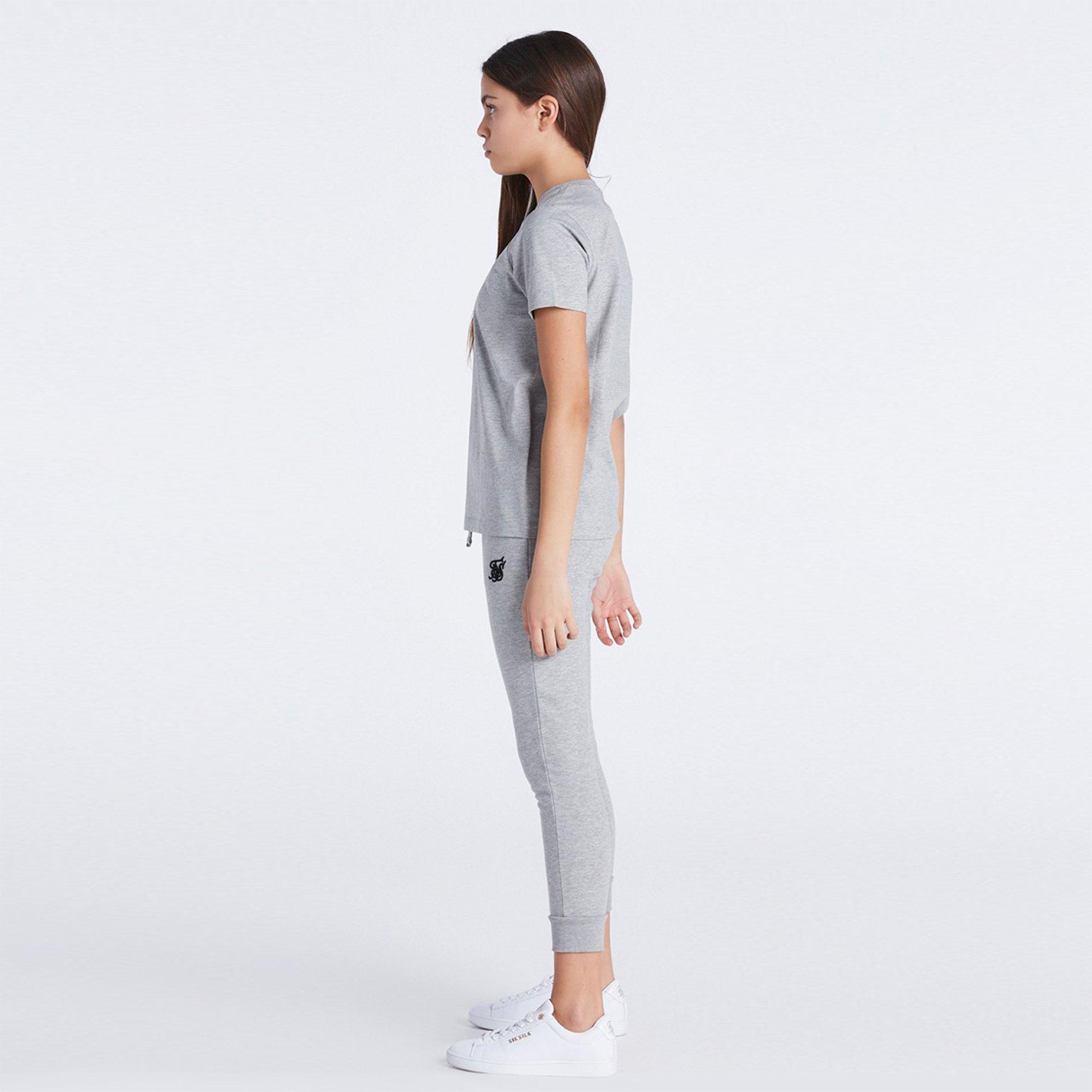 Grå Marl - SikSilk - Oversized T-Shirt - 4