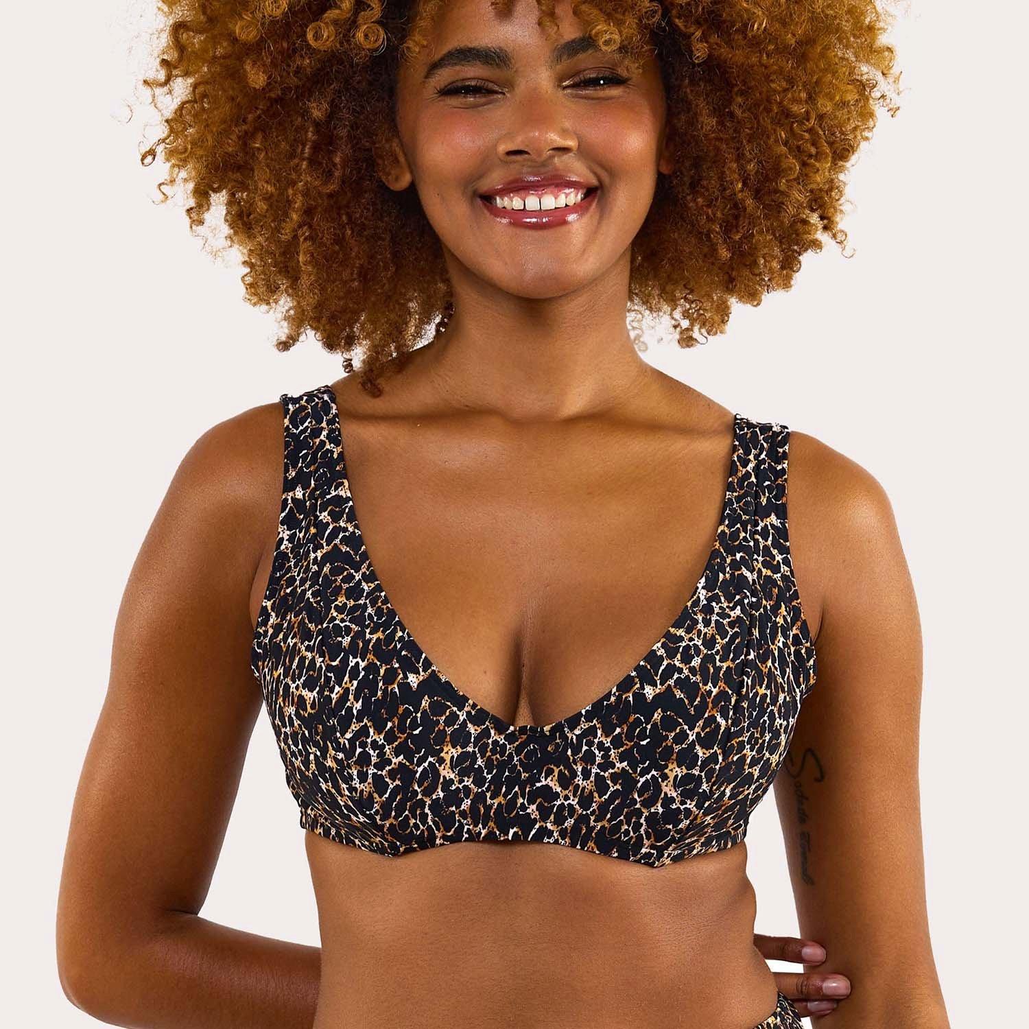 Leopard Print - Wolf and Whistle - Juliet Leopard Print Mix & Match Fuller Bust Crop - 1