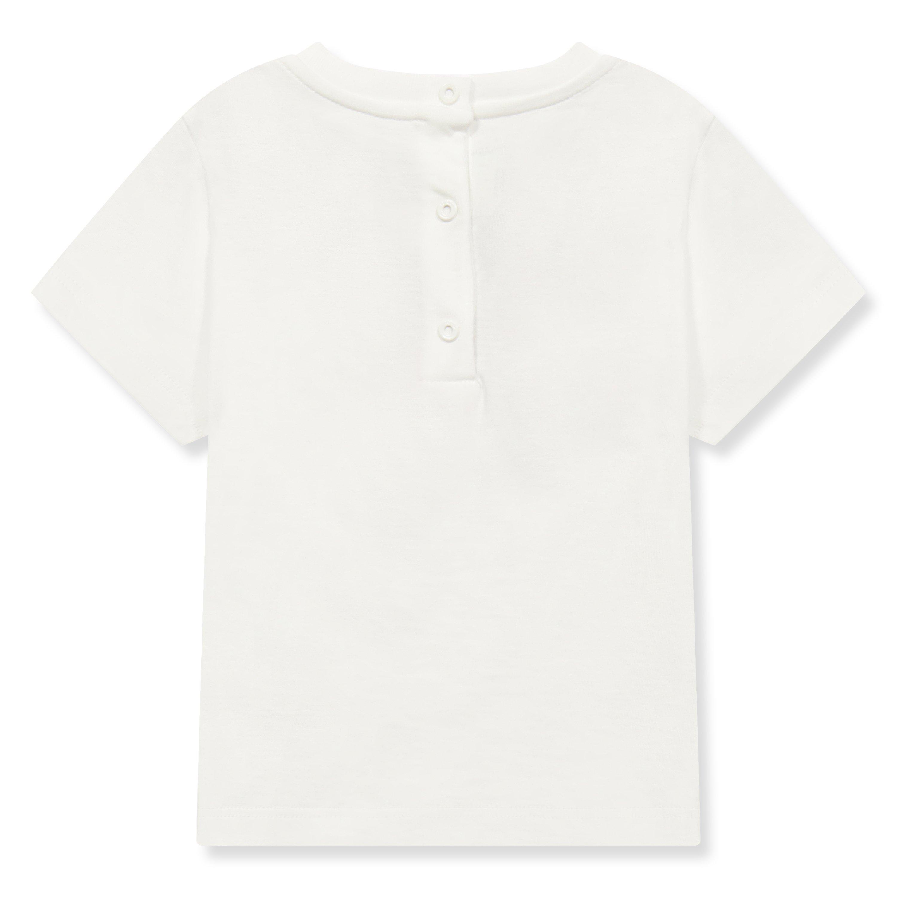 White F0TU9 - Fendi - Unisex Kids' Bow T-Shirt - 2