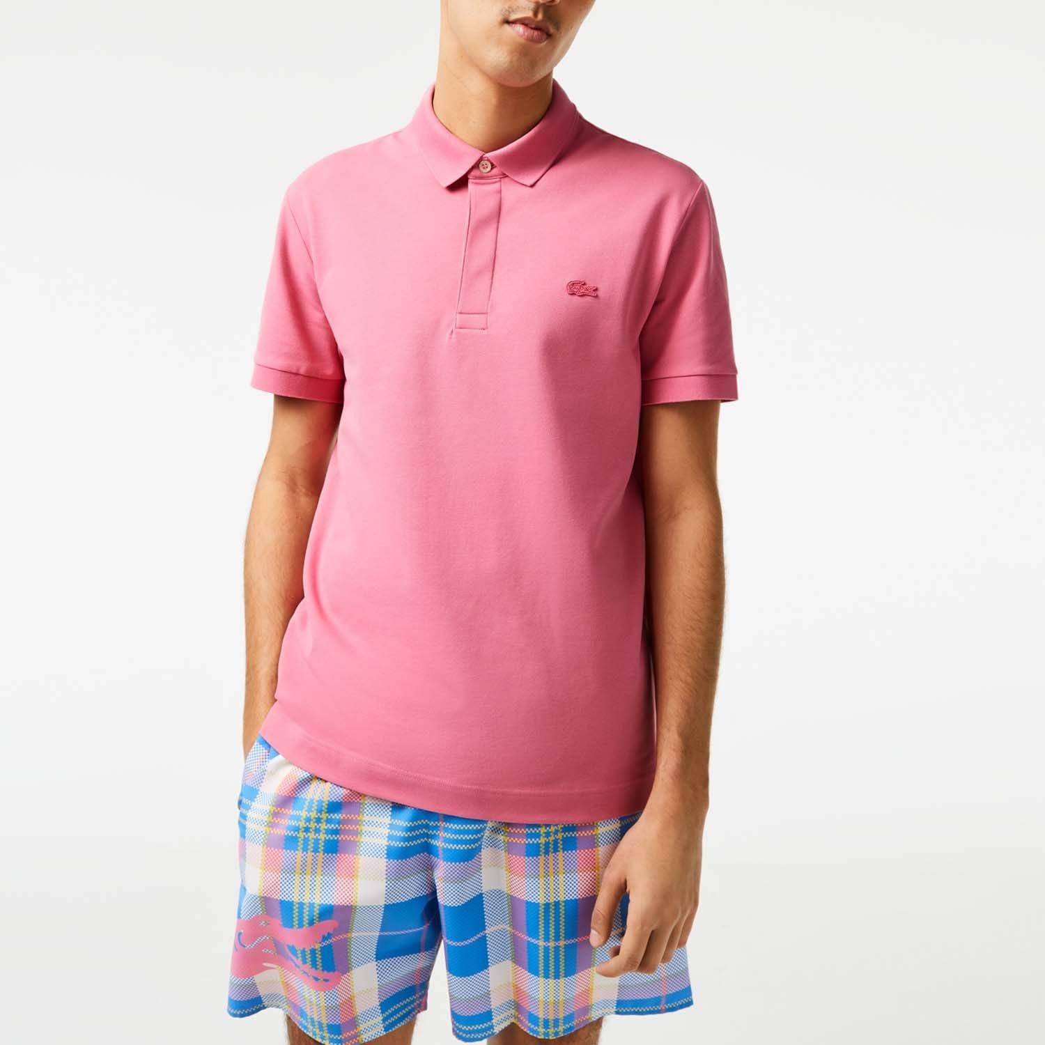 Pink - Lacoste - Regular Fit Paris Stretch Piqu¿ Polo Shirt - 2