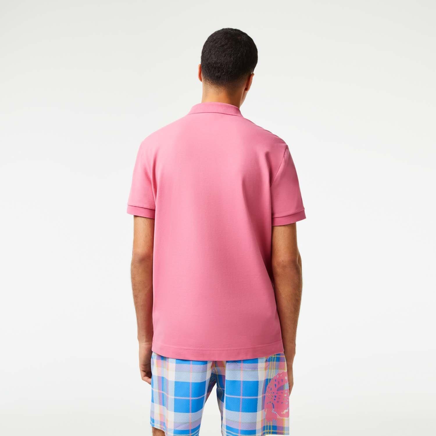 Pink - Lacoste - Regular Fit Paris Stretch Piqu¿ Polo Shirt - 3
