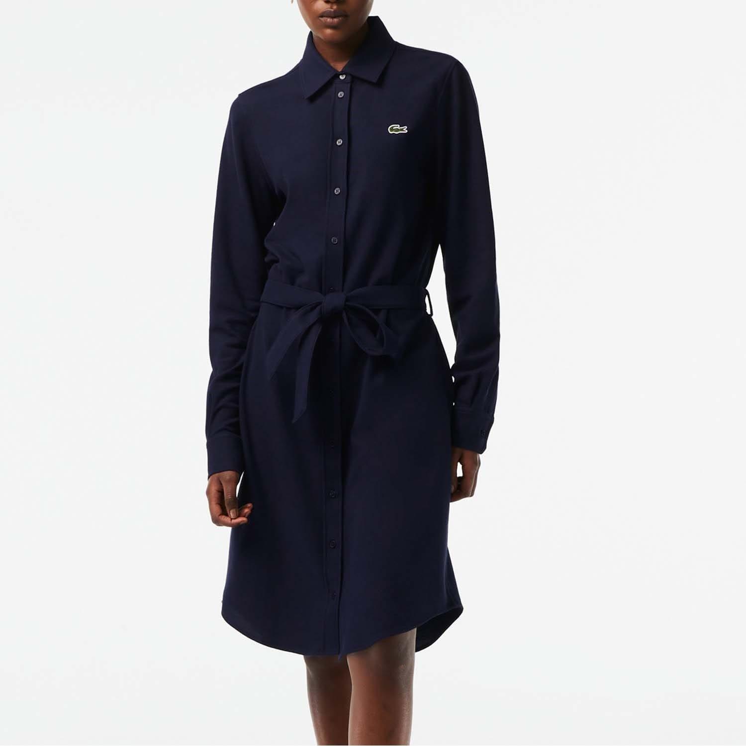 Blue - Lacoste - Adjustable Cotton Piqu¿ Polo Dress - 1