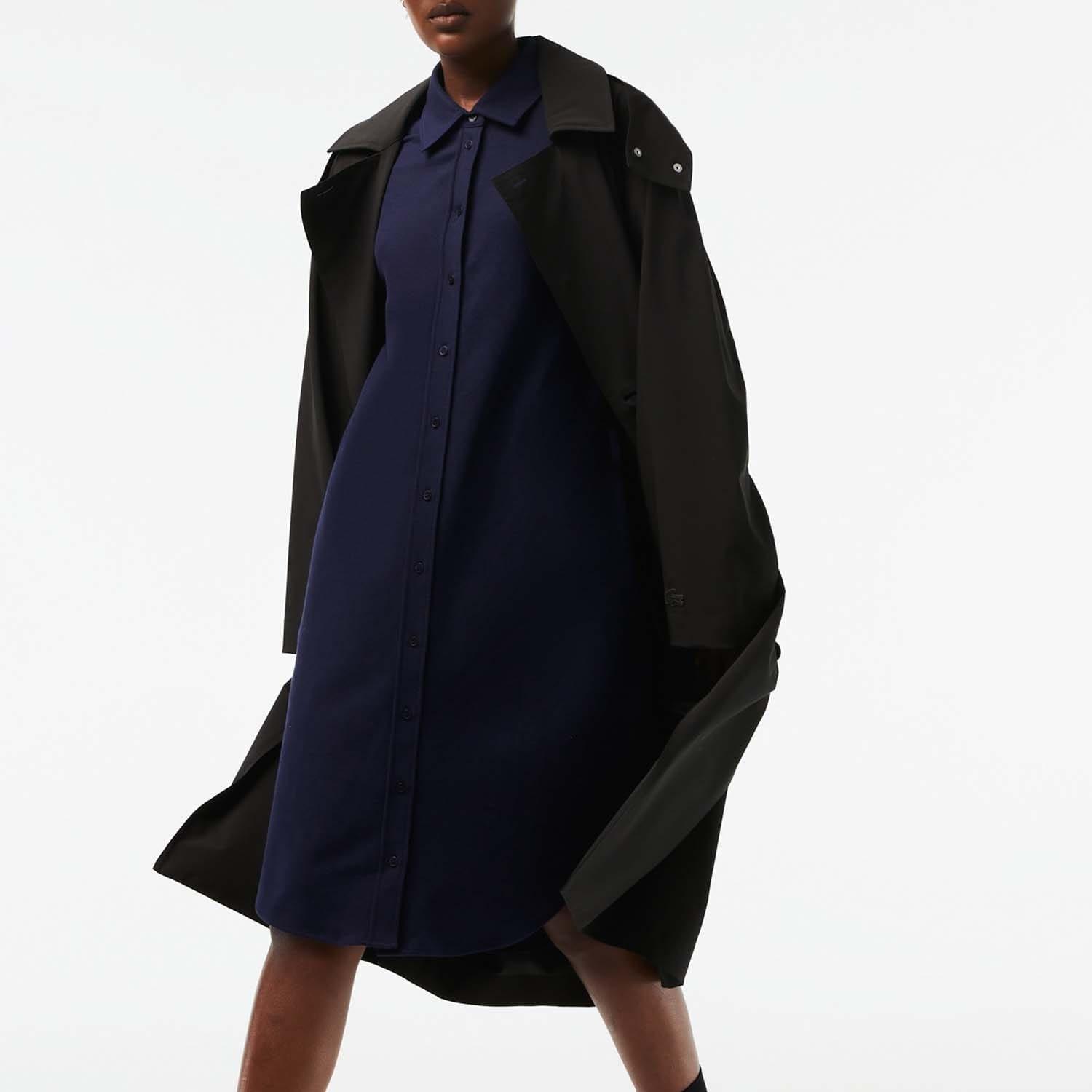 Blue - Lacoste - Adjustable Cotton Piqu¿ Polo Dress - 5