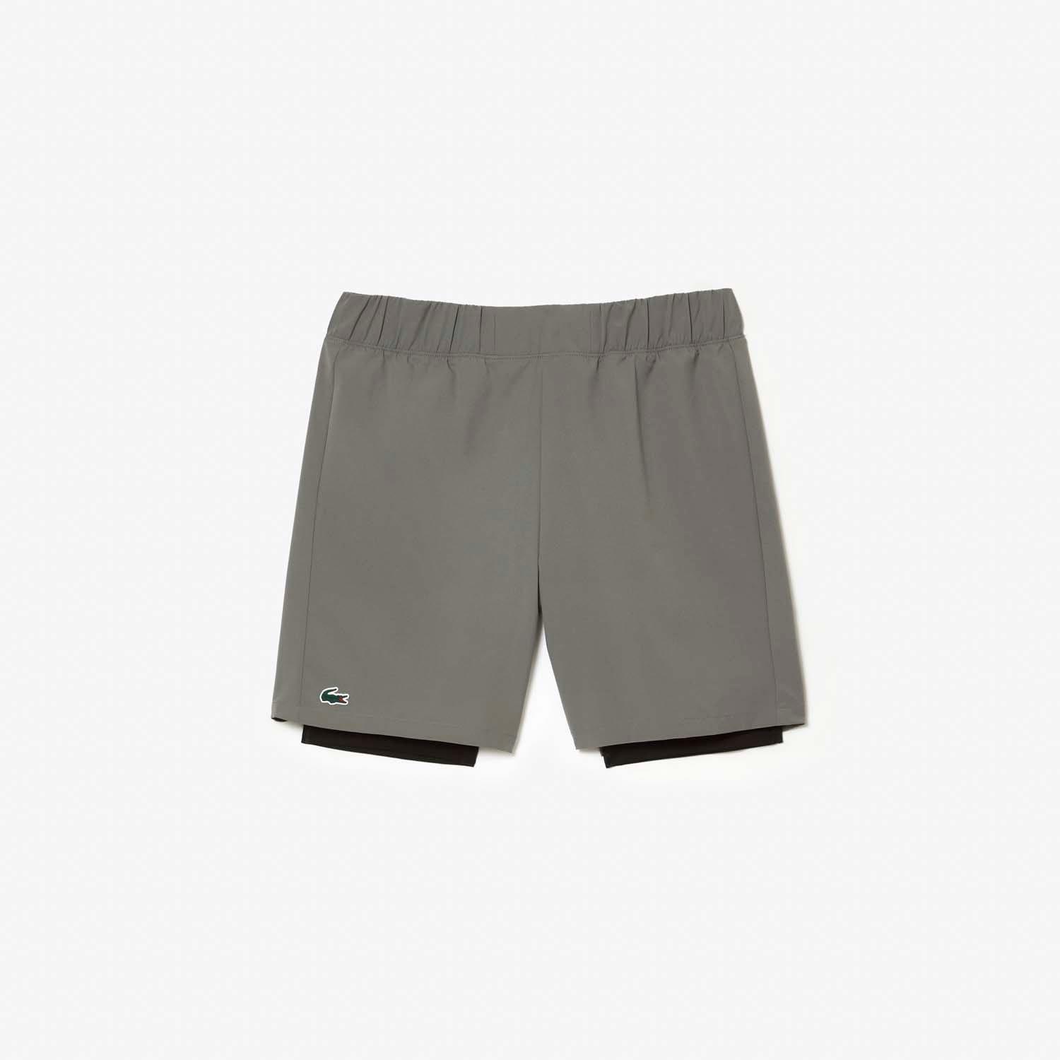 Grey - Lacoste - Lined Ultra Dry Sport Shorts - 1