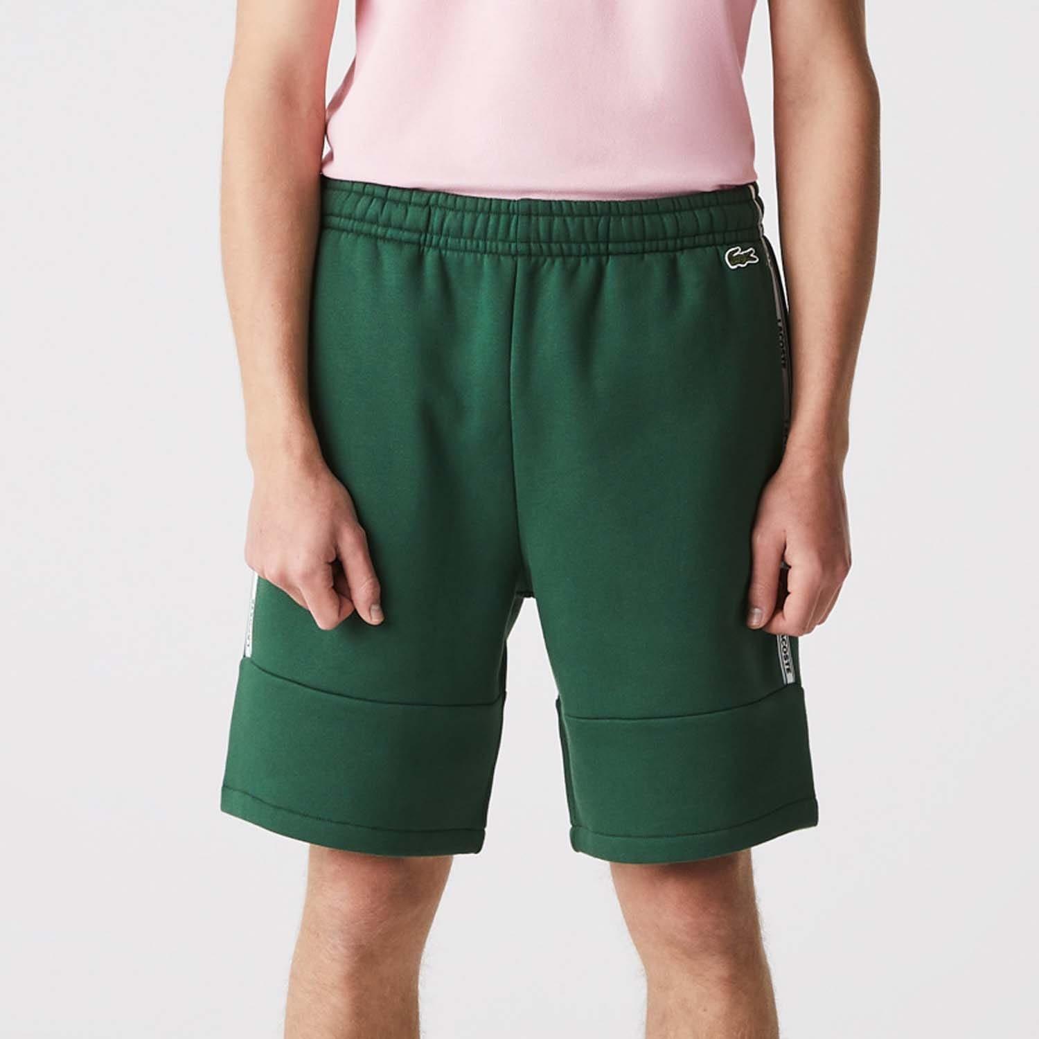Green - Lacoste - Branded Bands Soft Cotton Shorts - 1