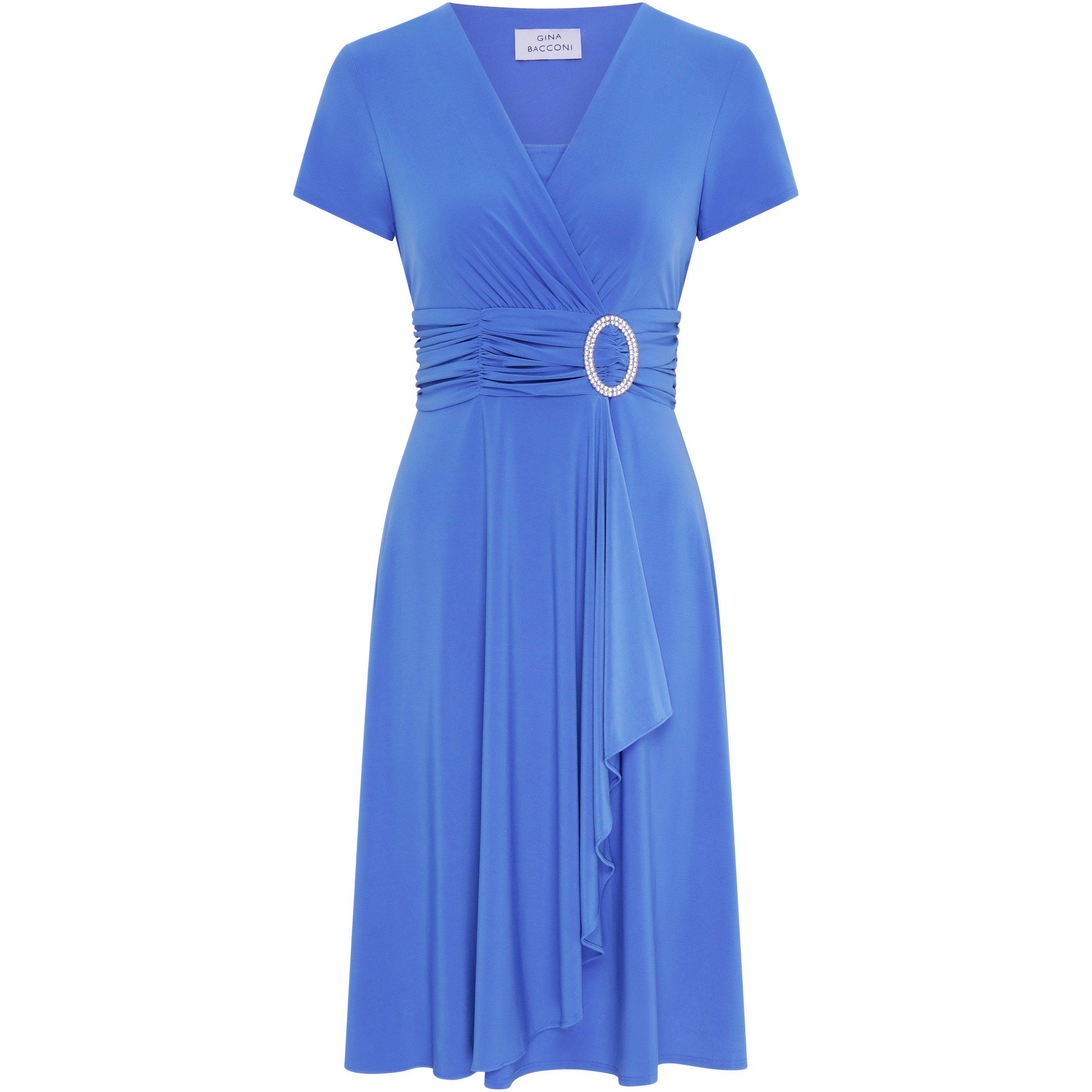Perri - Gina Bacconi - Deborah Jersey Dress With Diamonte Trim - 1
