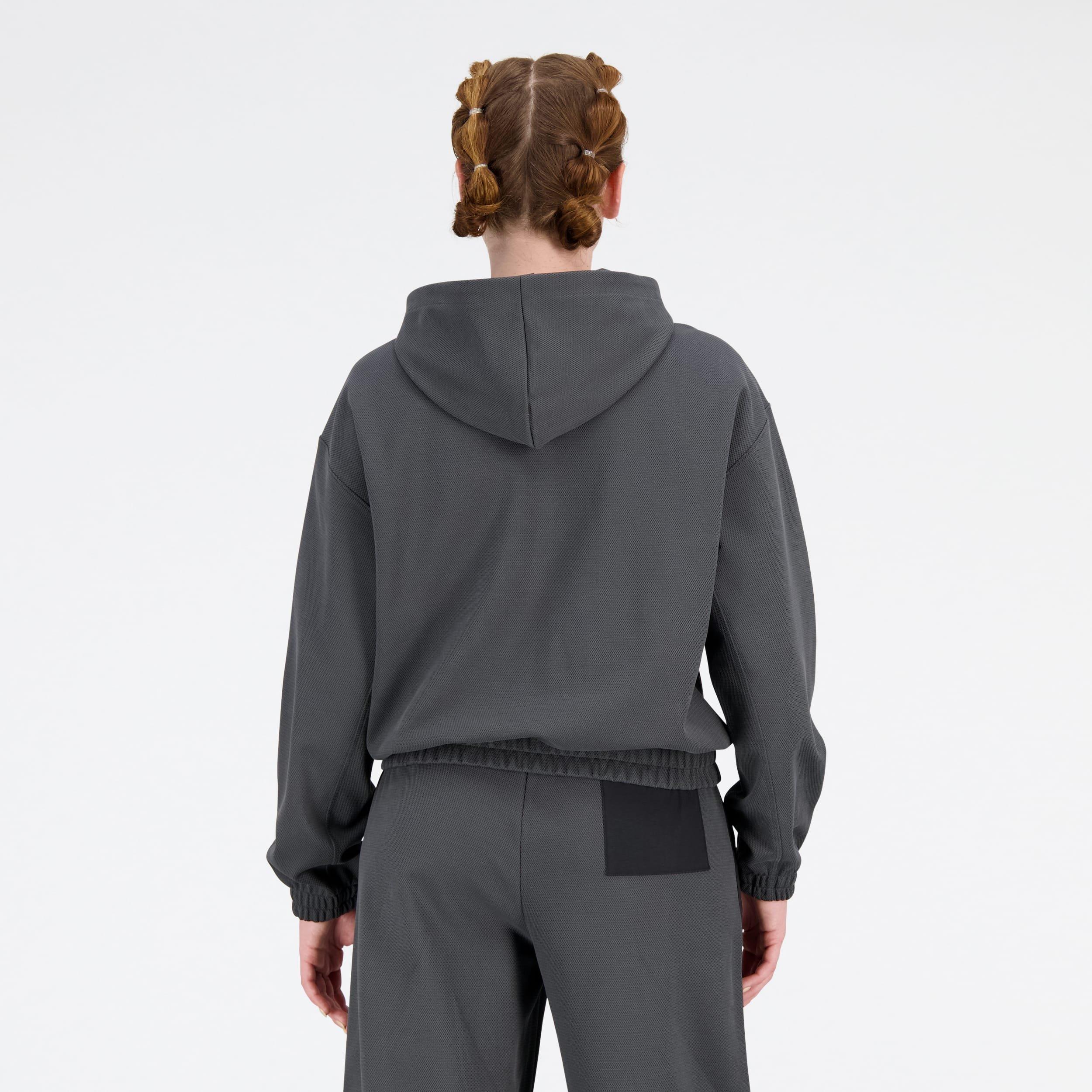 Black - New Balance - Womens Athletics Double-Knit Textured Layer Top - 3