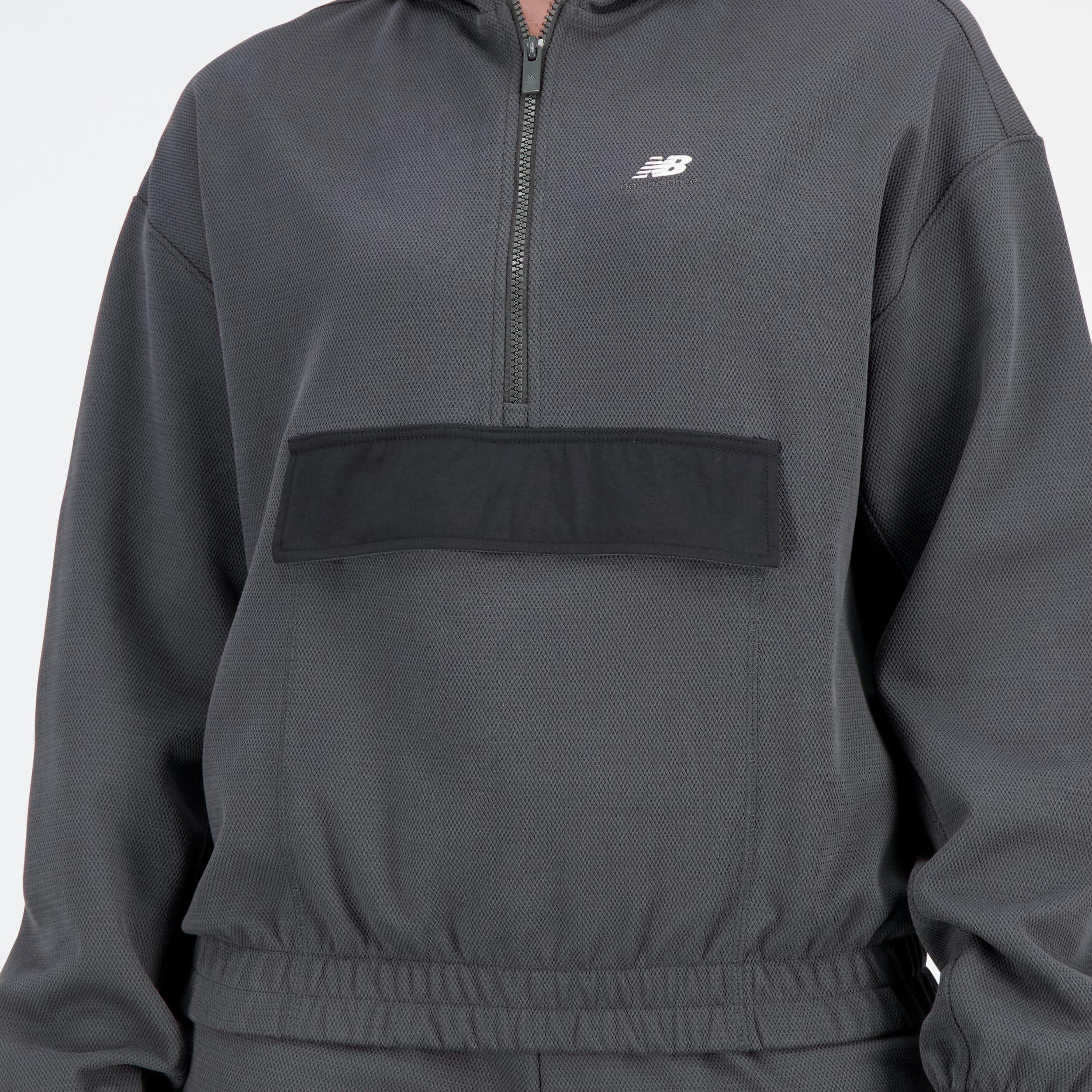 Black - New Balance - Womens Athletics Double-Knit Textured Layer Top - 4