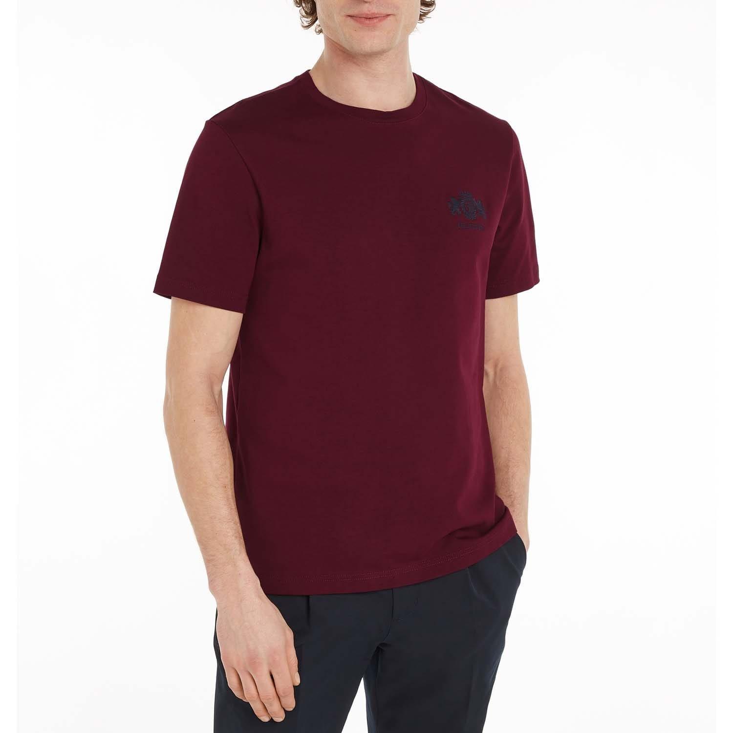 Purple - Tommy Hilfiger - Logo Embroidery T-Shirt - 2