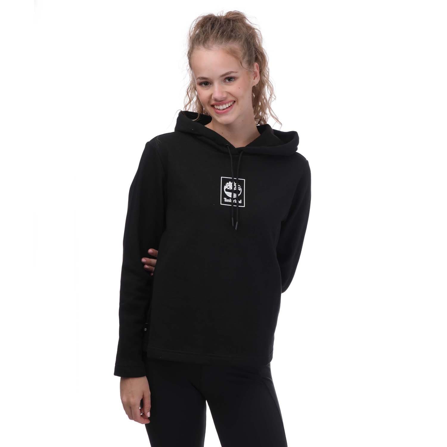 Black - Timberland - Stack Logo BB Hoody - 3