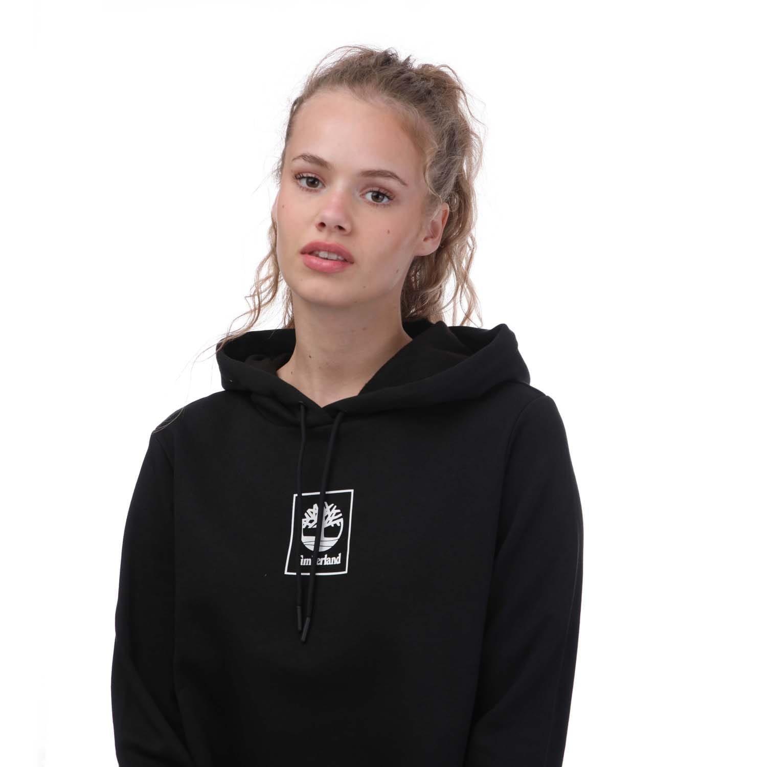 Black - Timberland - Stack Logo BB Hoody - 4