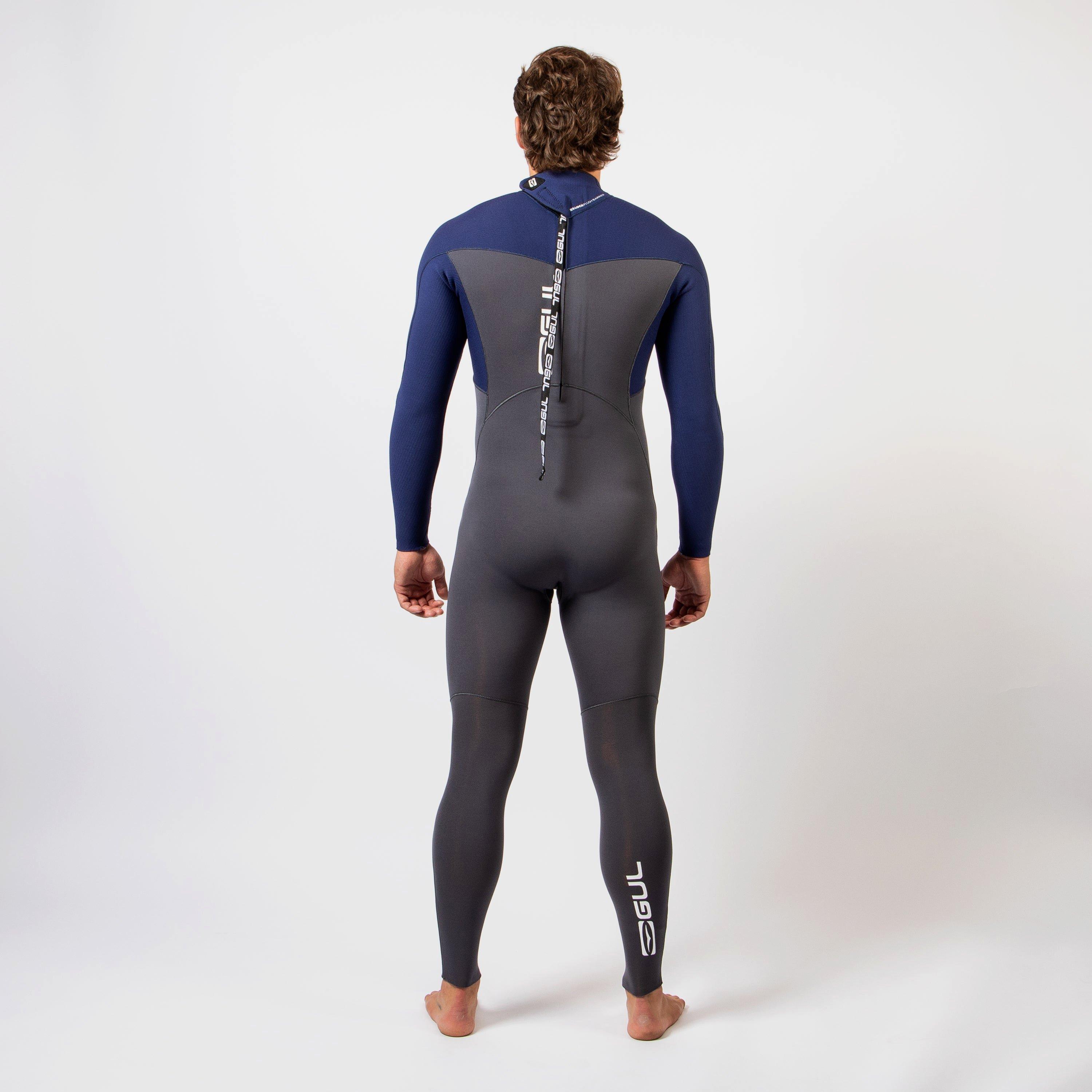 Grey/Navy - Gul - FLEXOR 32 YULEX BLINDSTITCHED FULL WETSUIT - 2