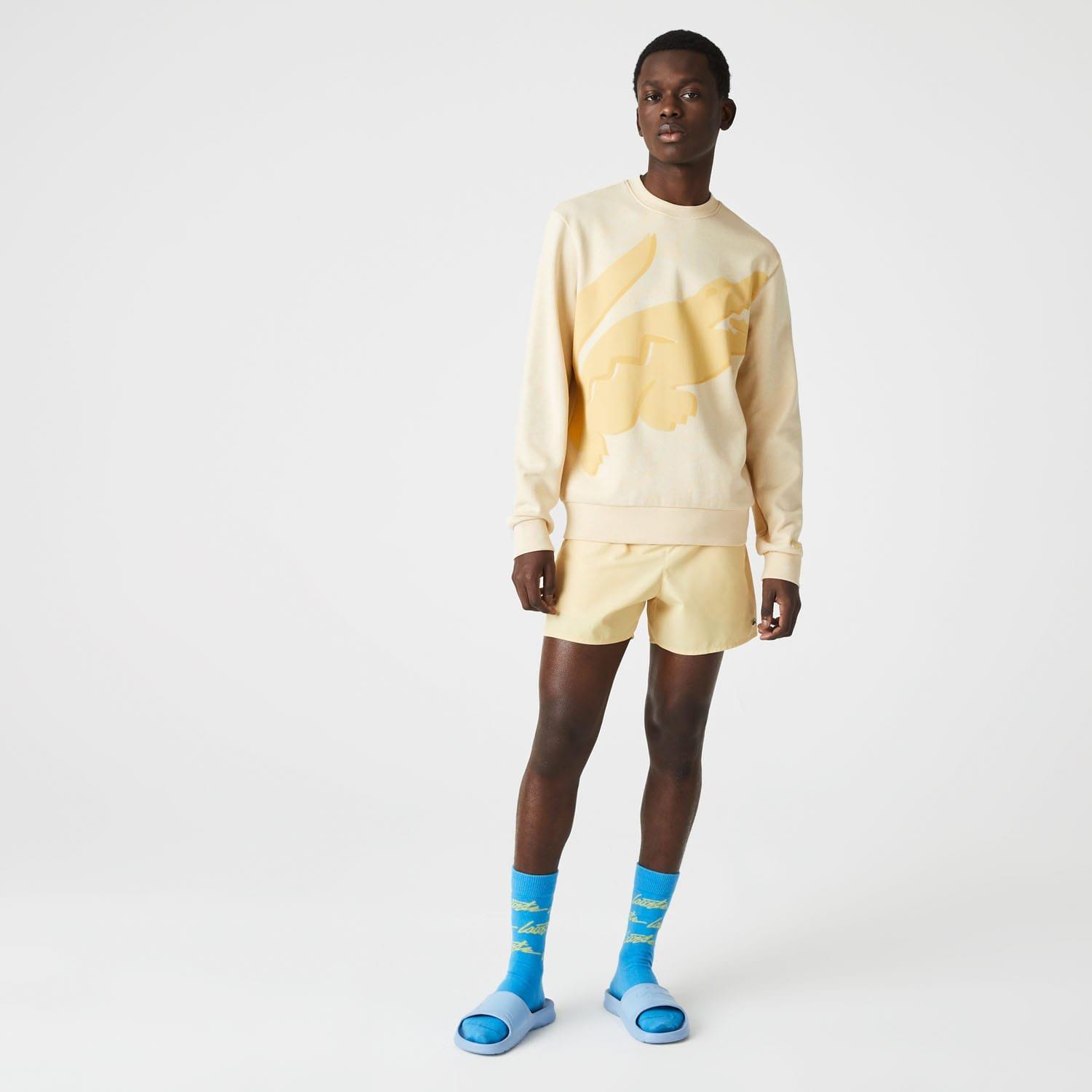 Yellow - Lacoste - Classic Fit Big Logo Sweatshirt - 3