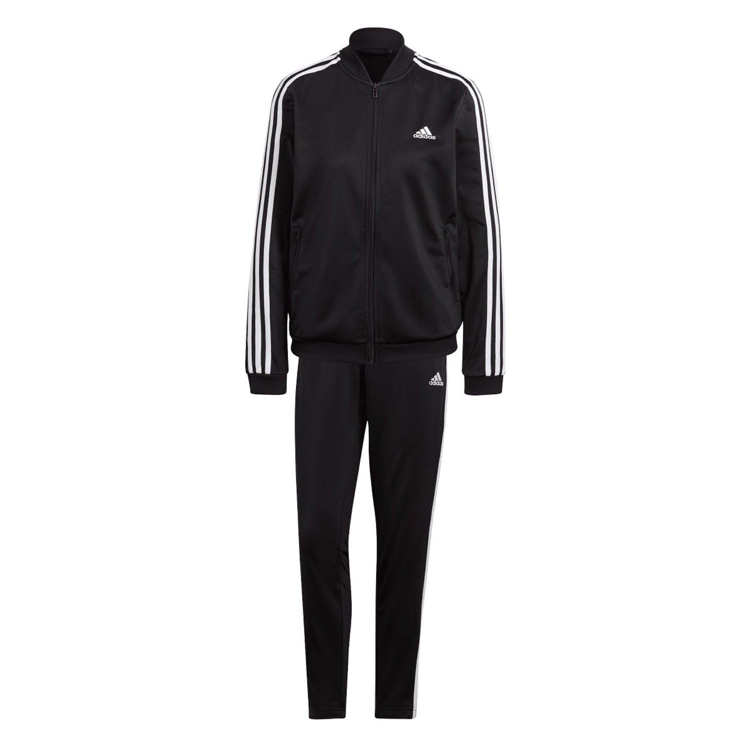 Black-White - adidas - Essentials 3-Stripes Tracksuit - 1