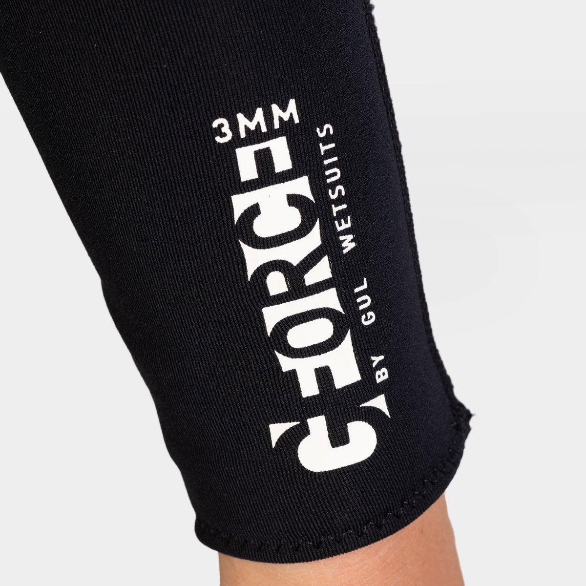 Black - Gul - WOMENS G-FORCE 3MM FLATLOCK BACK ZIP FULL WETSUIT - 6