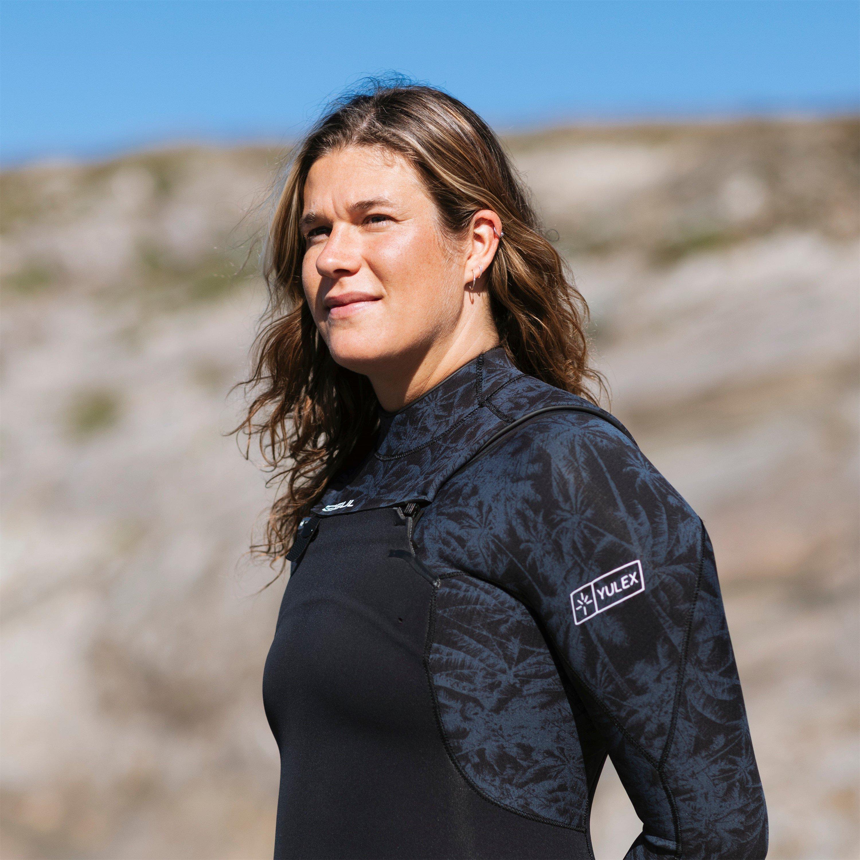 Black/Splatterp - Gul - FLEXOR 43 YULEX WOMENS BLINDSTITCHED FULL WETSUIT - 9