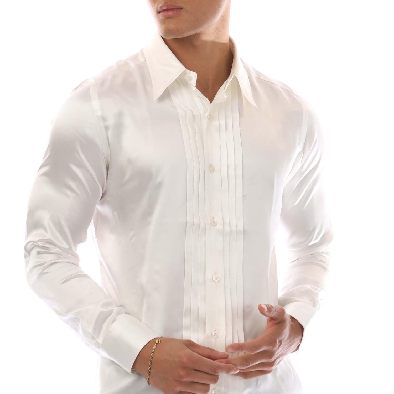White - Tom Ford - Long Sleeve Dress Shirt - 2