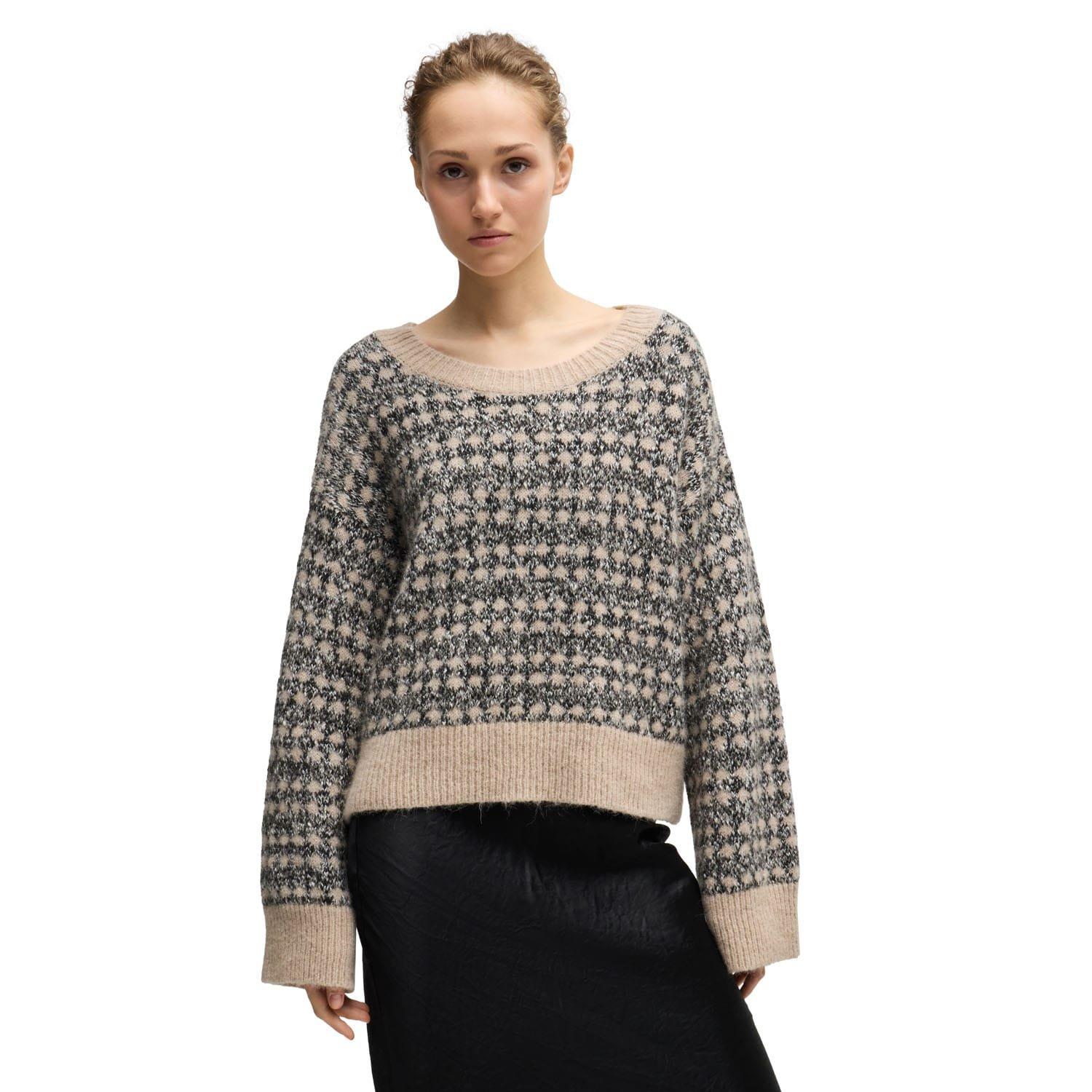 Beige - Boss - Fernade Jacquard-Knit Sweater - 1