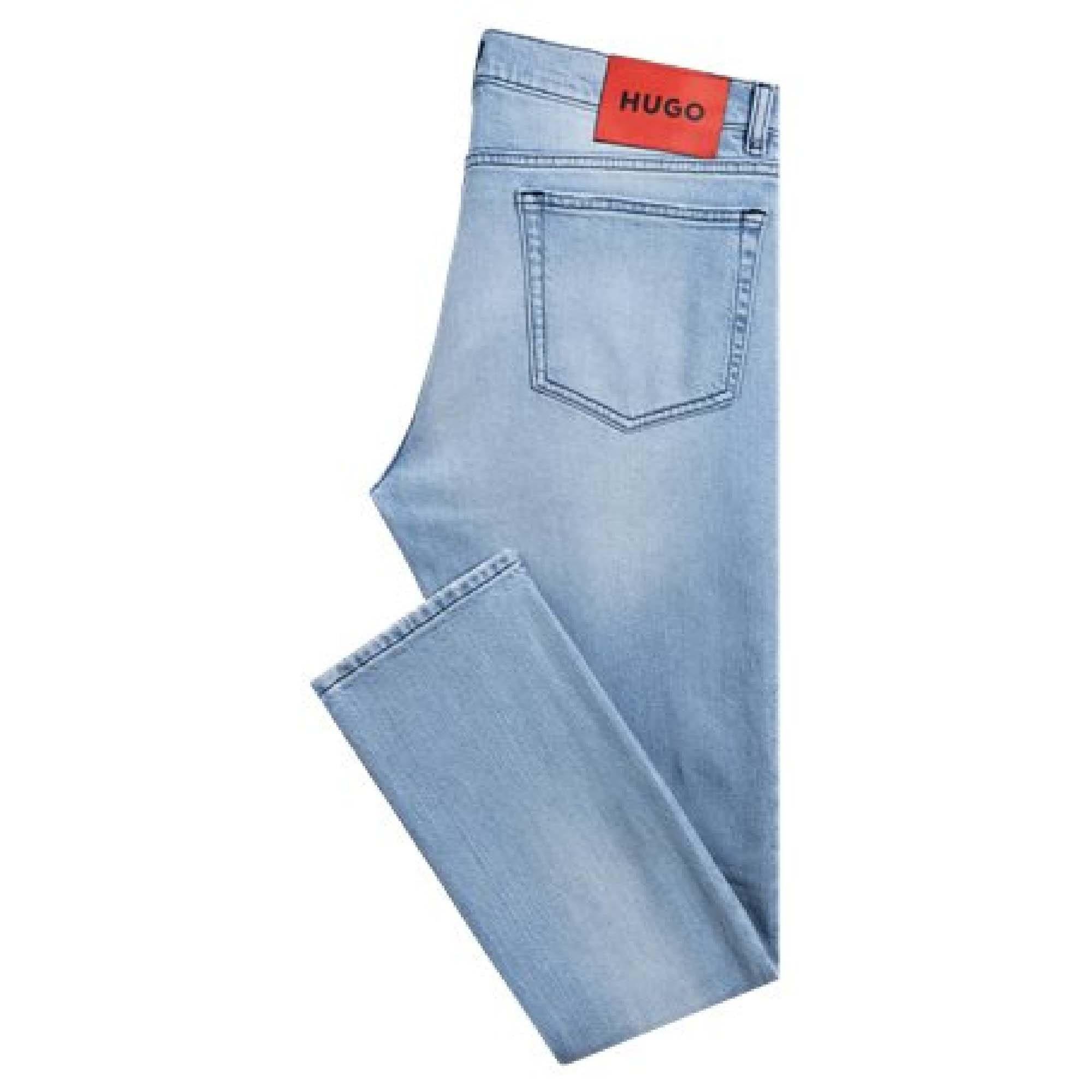 Turquoise - Hugo - 708 Slim-Fit Jeans - 4