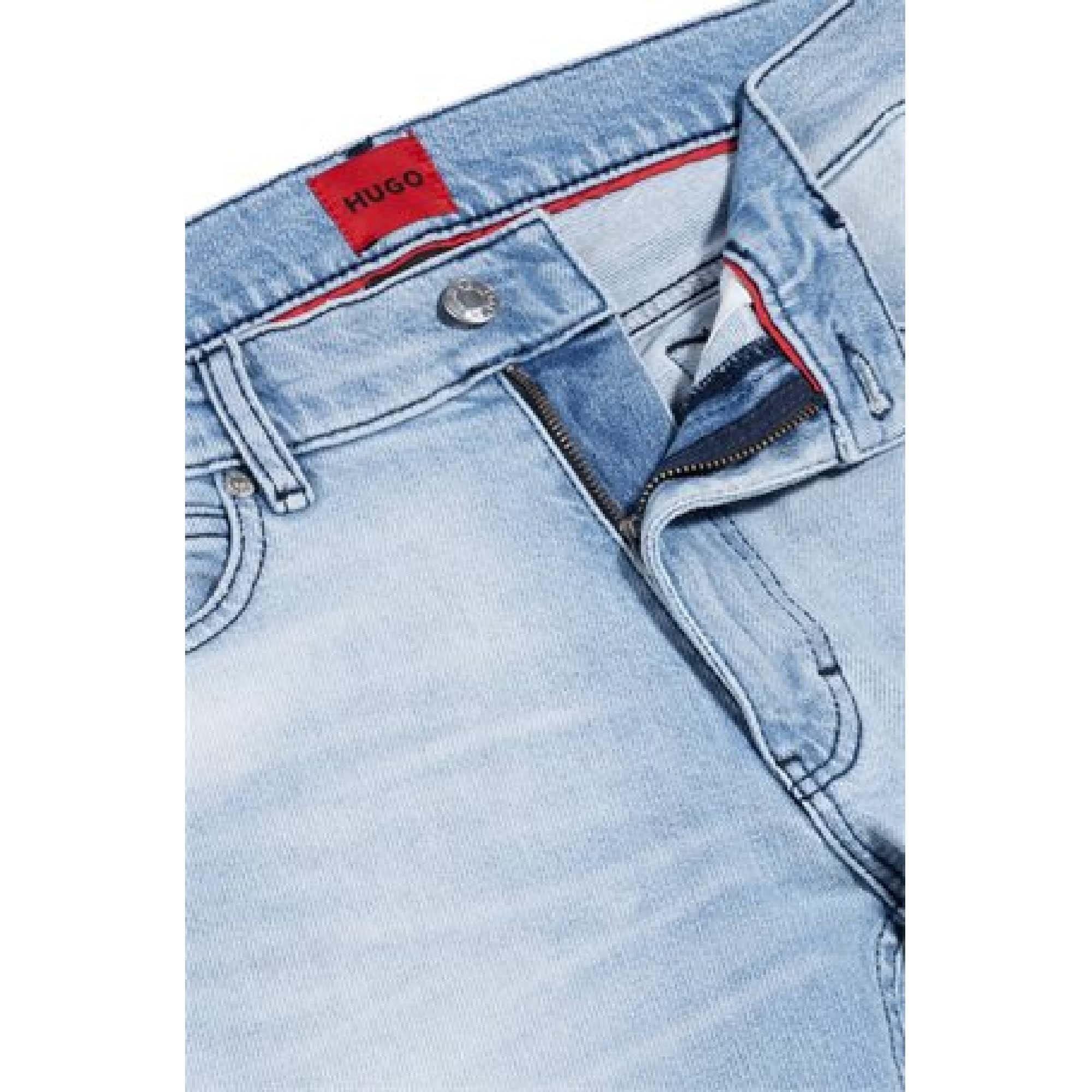 Turquoise - Hugo - 708 Slim-Fit Jeans - 5