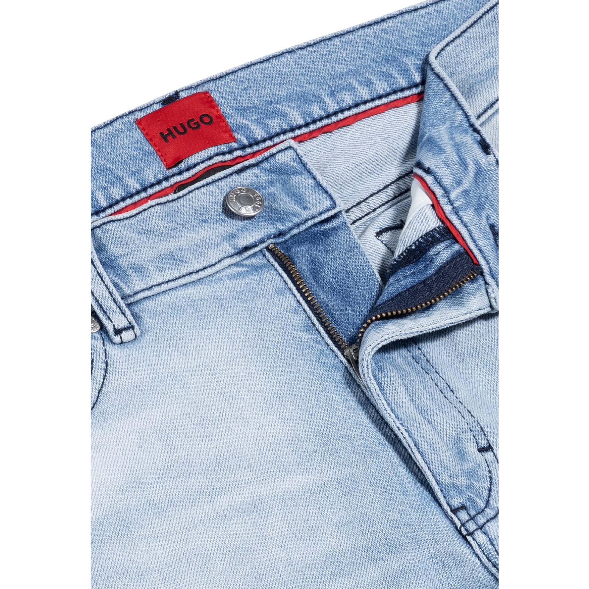 Turquoise - Hugo - 708 Slim-Fit Jeans - 7