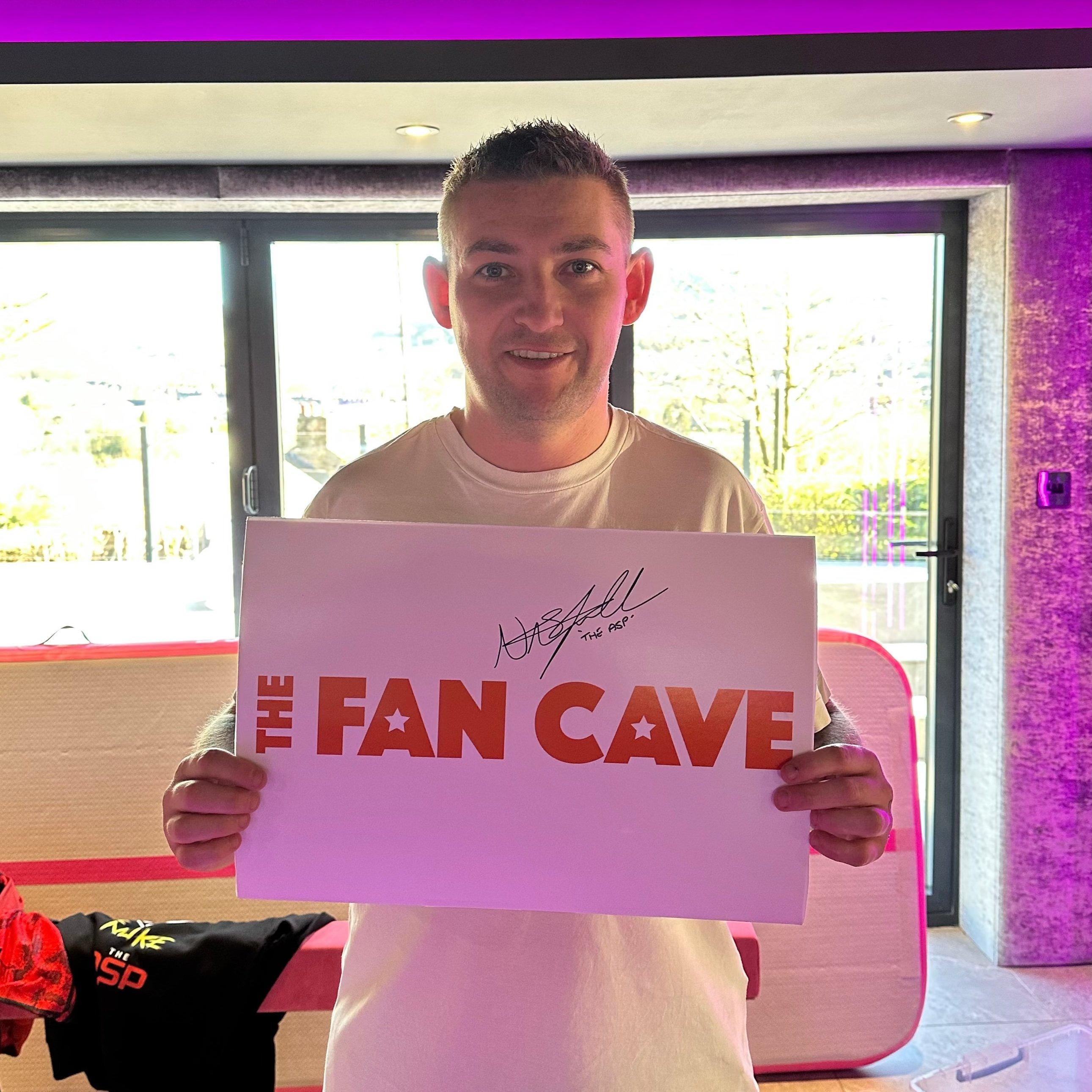 Red & Black - The Fan Cave - Nathan Aspinall Signed 2025 Shirt Elite Frame - 2