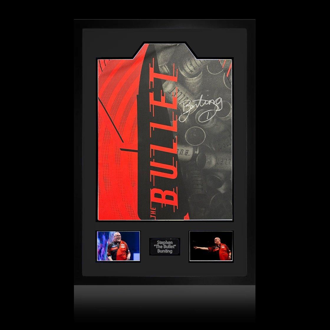 Red & Black - The Fan Cave - Stephen Bunting Signed 2025 Shirt Premium Frame - 1
