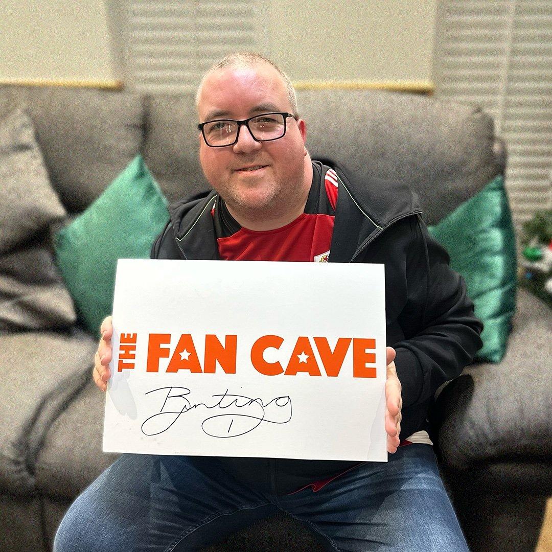 Red & Black - The Fan Cave - Stephen Bunting Signed 2025 Shirt Premium Frame - 2