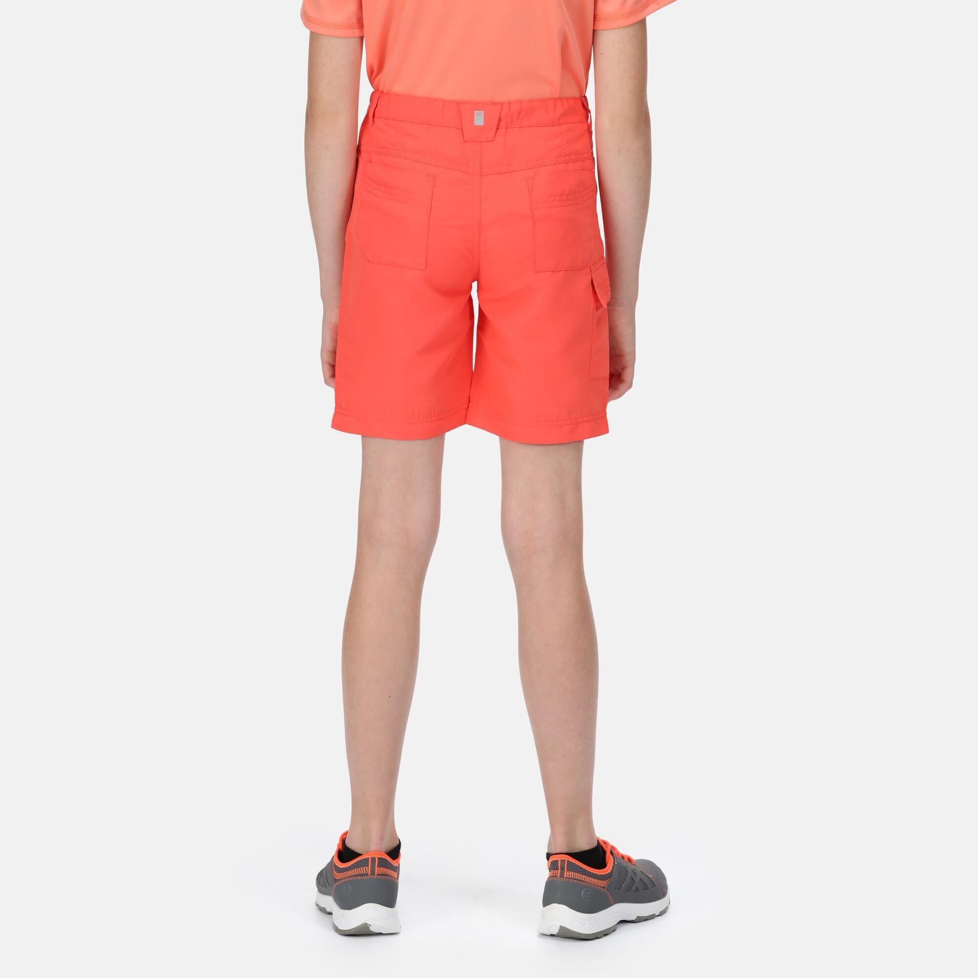 Neon Peach - Regatta - Kids Sorcer II Cargo Walking Shorts - 2