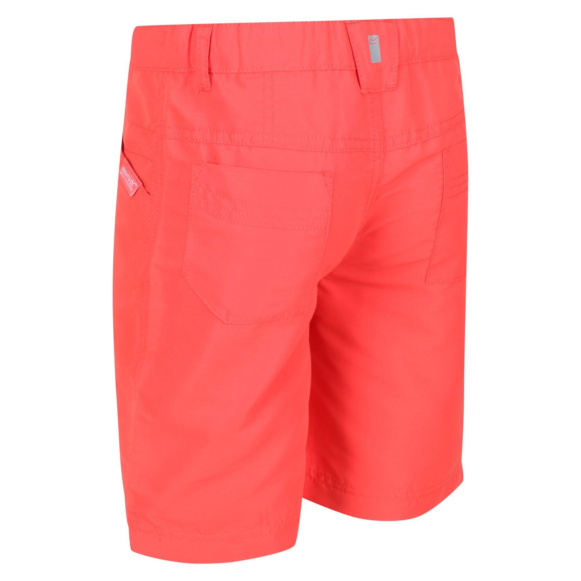 Neon Peach - Regatta - Kids Sorcer II Cargo Walking Shorts - 5