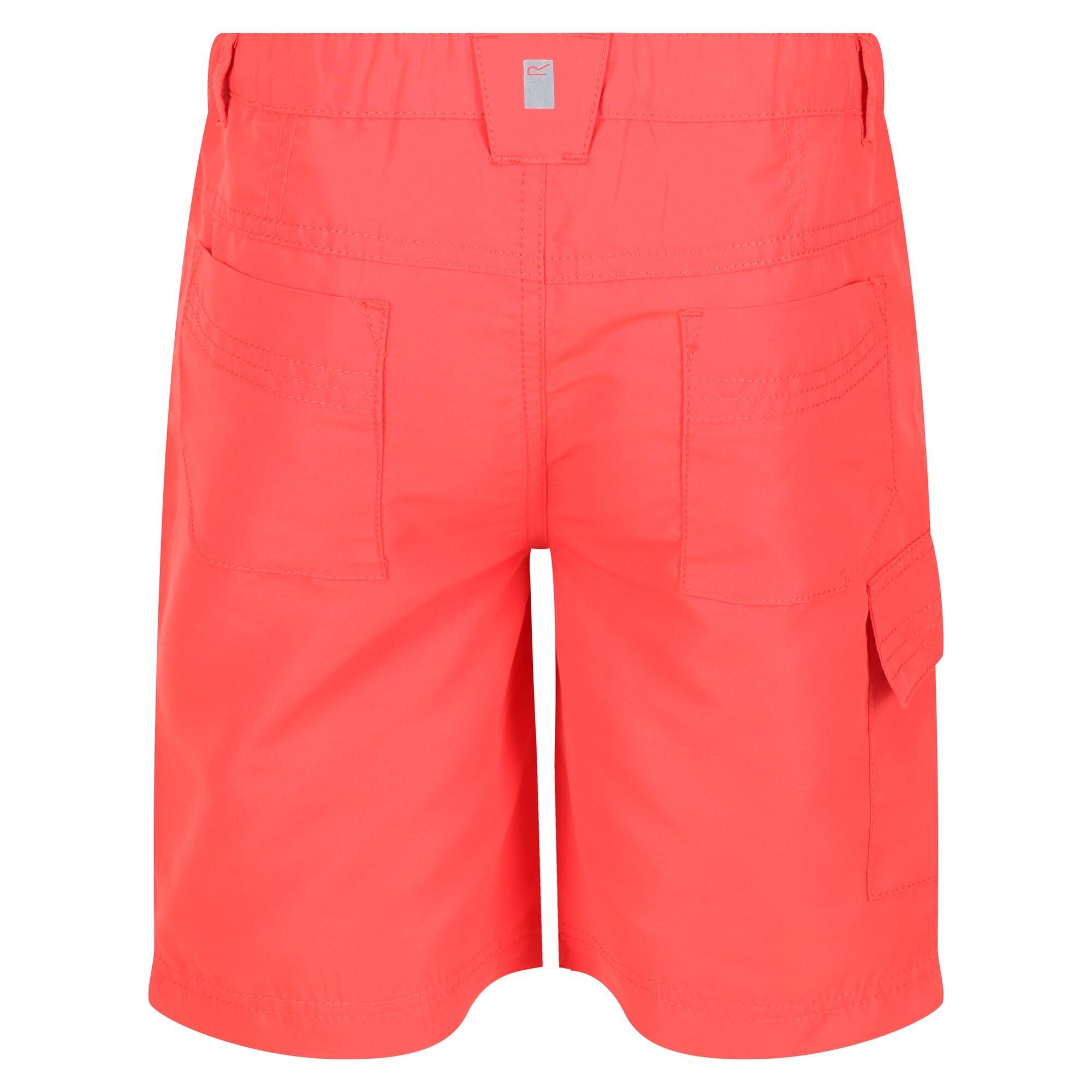 Neon Peach - Regatta - Kids Sorcer II Cargo Walking Shorts - 7