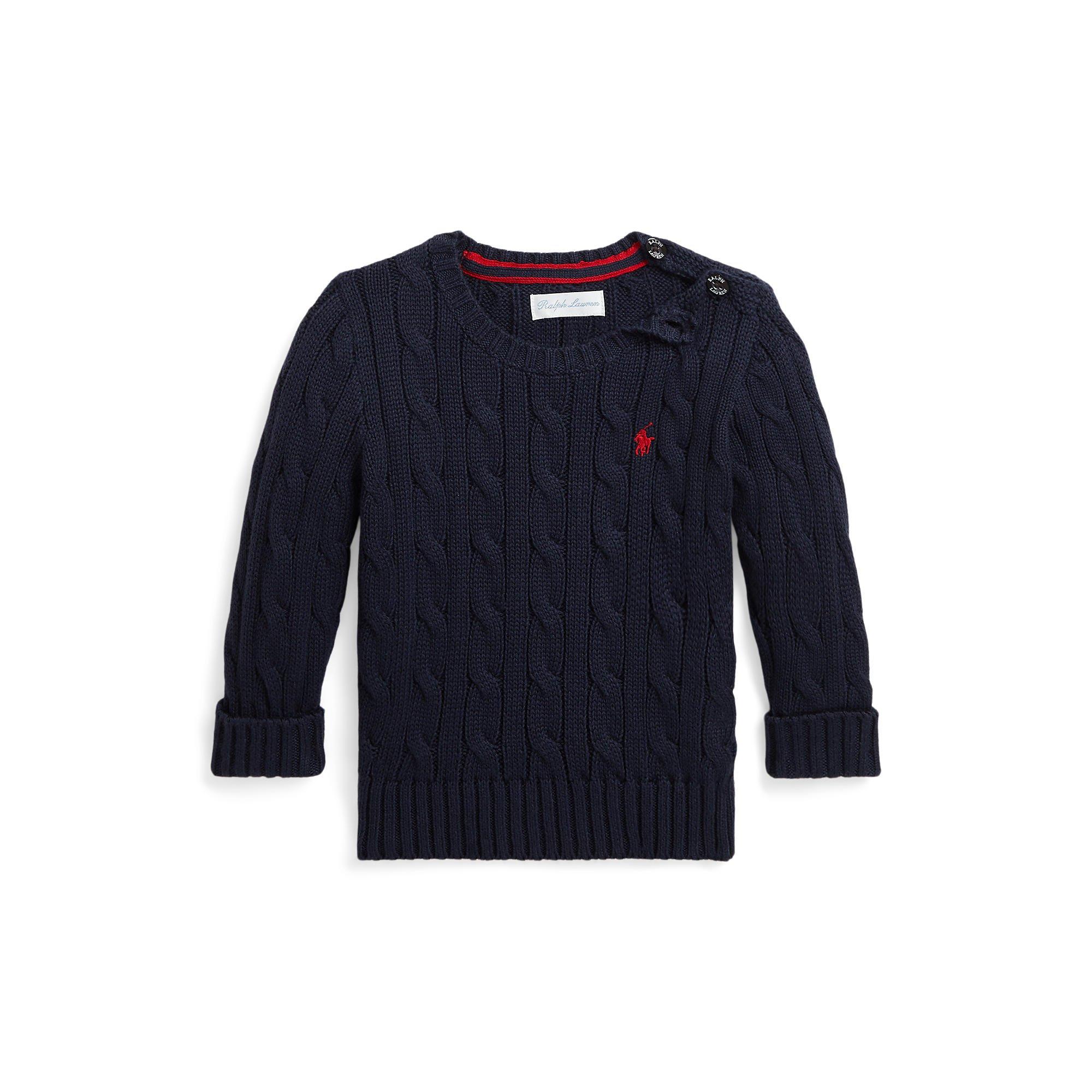 RL Navy - Polo Ralph Lauren - Polo Cable Knit Crew In71 - 2