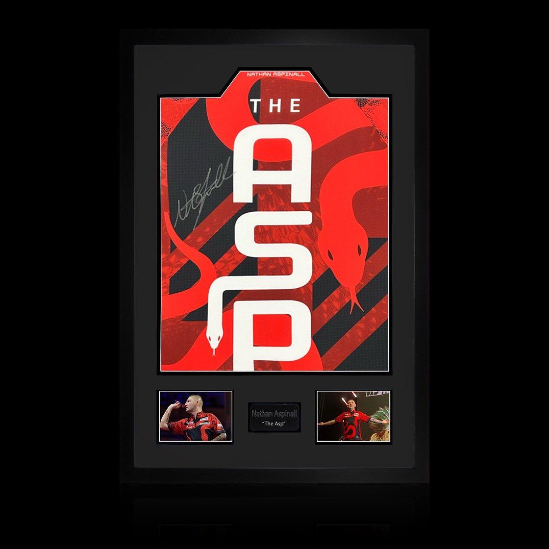 Red & Black - The Fan Cave - Nathan Aspinall Signed 2025 Shirt Premium Frame - 1