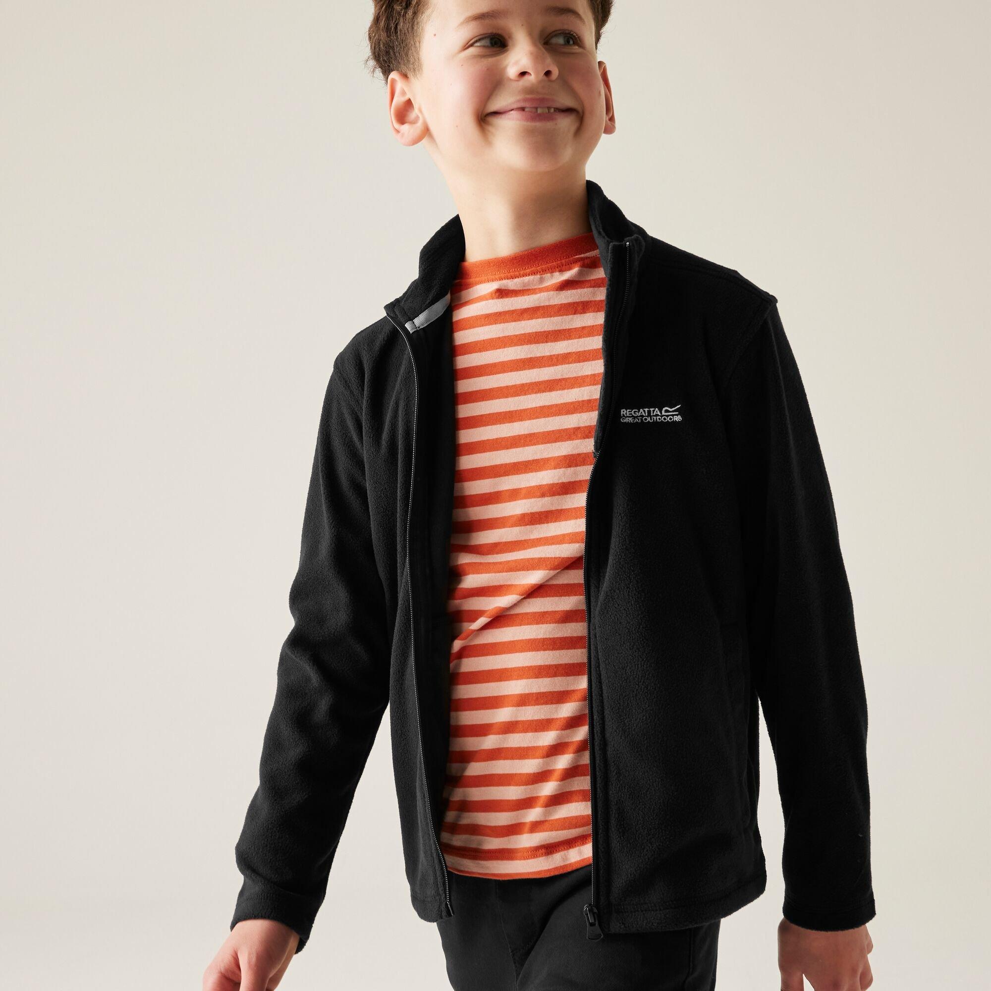 Black/Black - Regatta - Kids King II Anti-Pill Fleece - 6