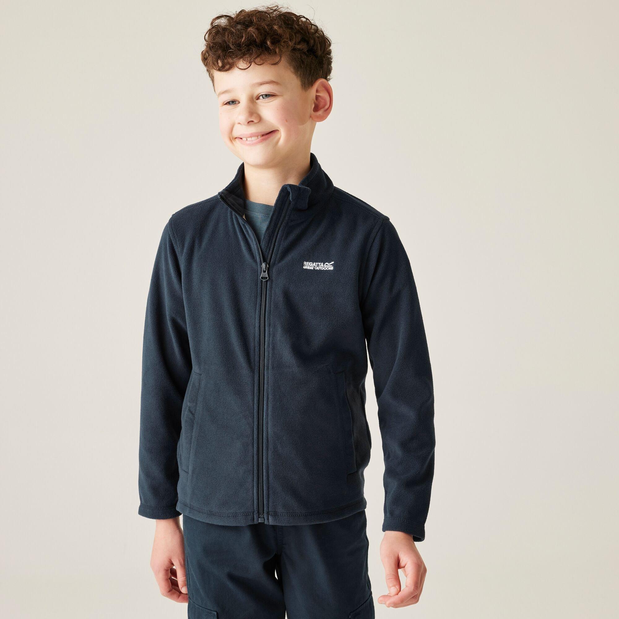 Regatta  Kids King Ii Lightweight Full Zip Fleece - Navy/Navy - C15-C16